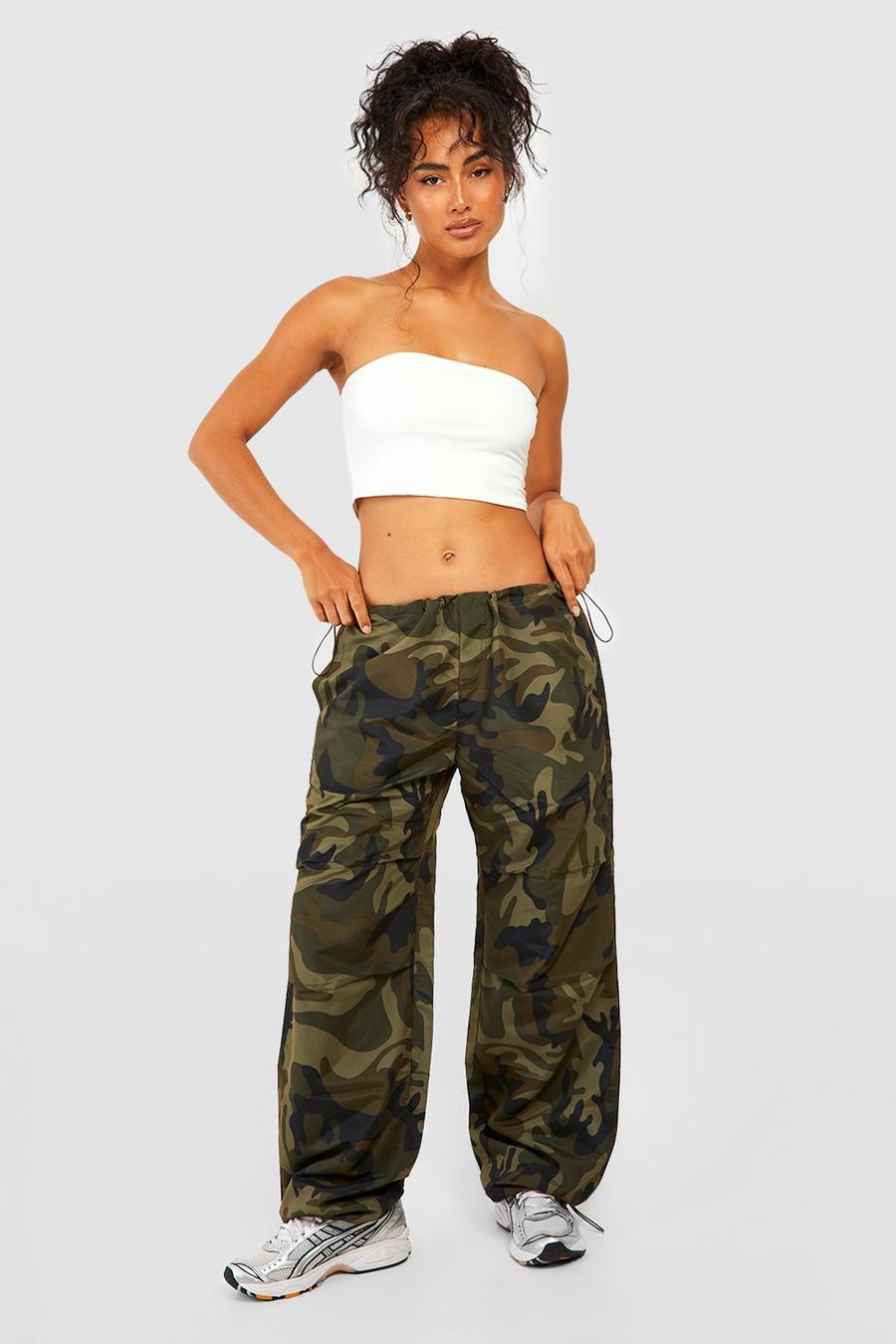 Camo Shell Parachute Cargo Pants image number 1