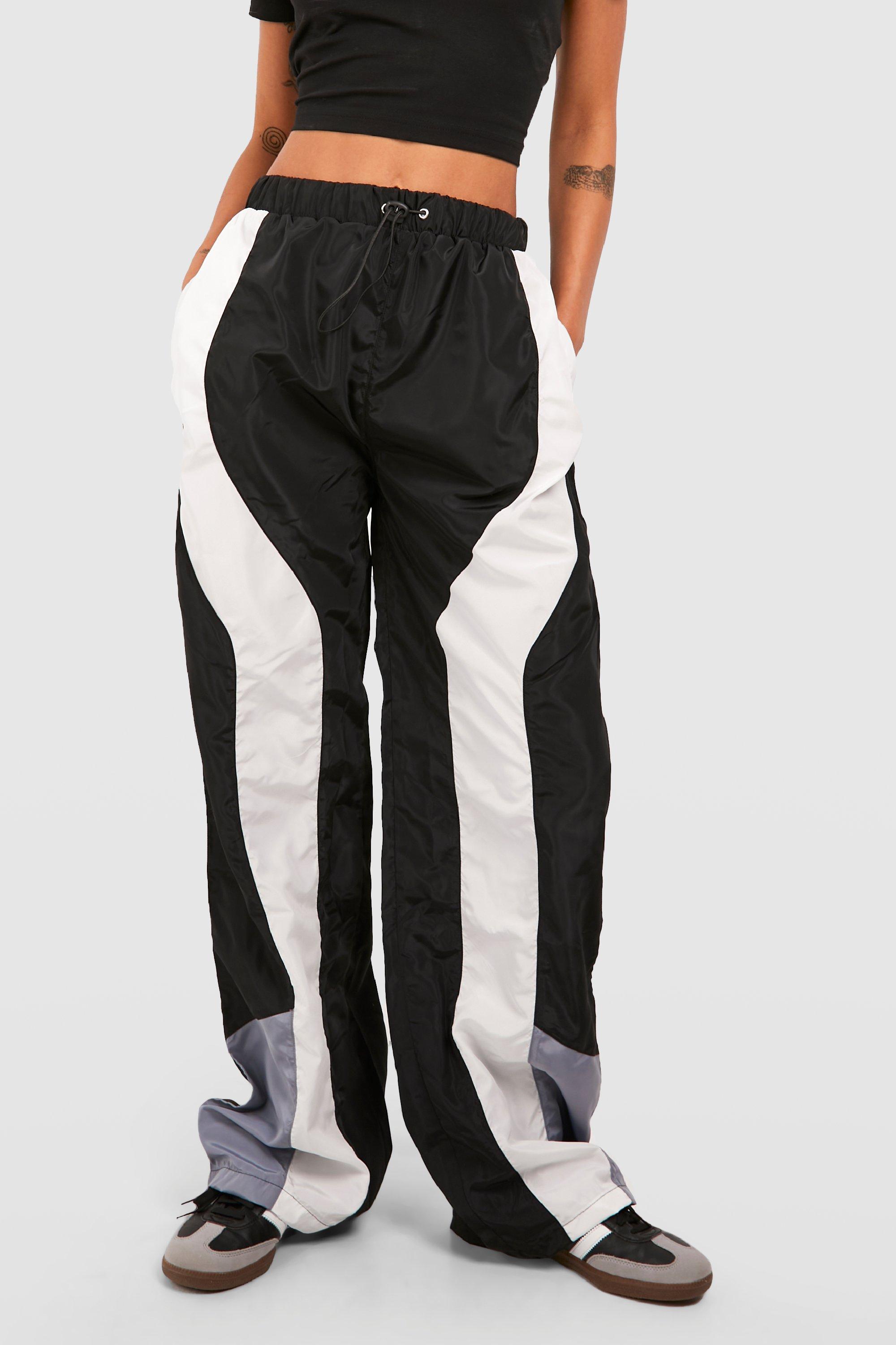 Colour block track online pants