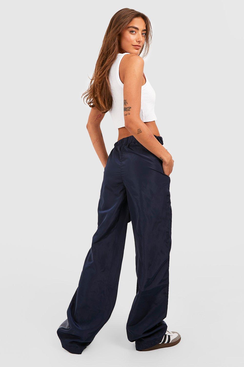 Wide Leg Color Block Track Pants