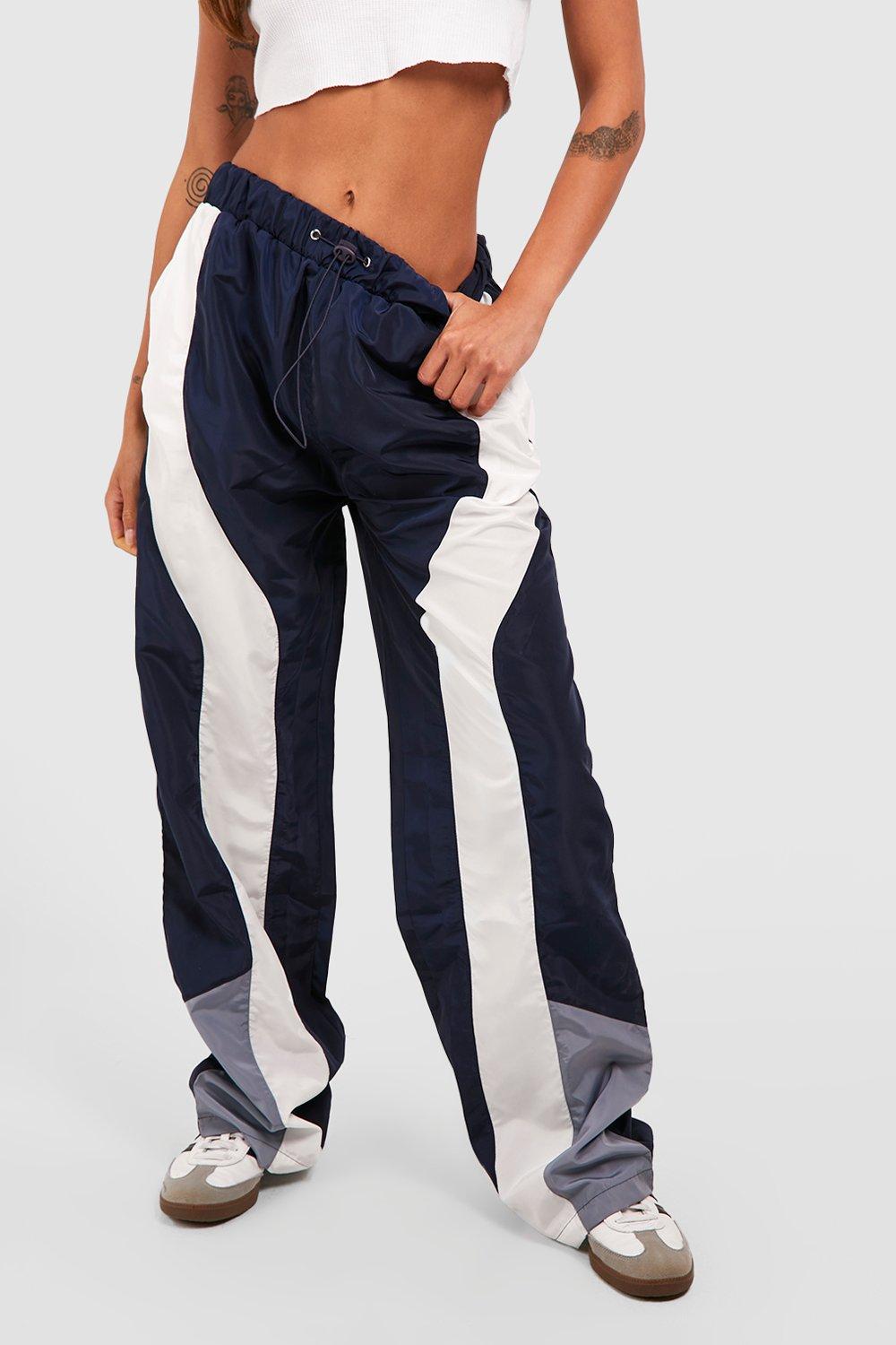 Color block sales track pants