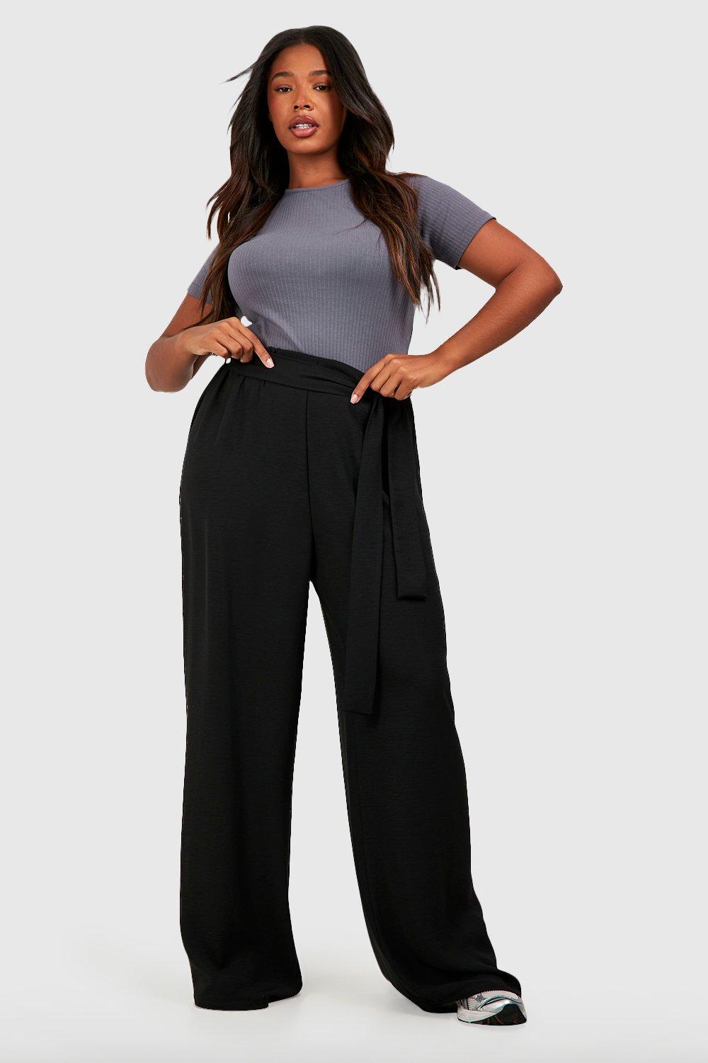 Belted Woven Trousers