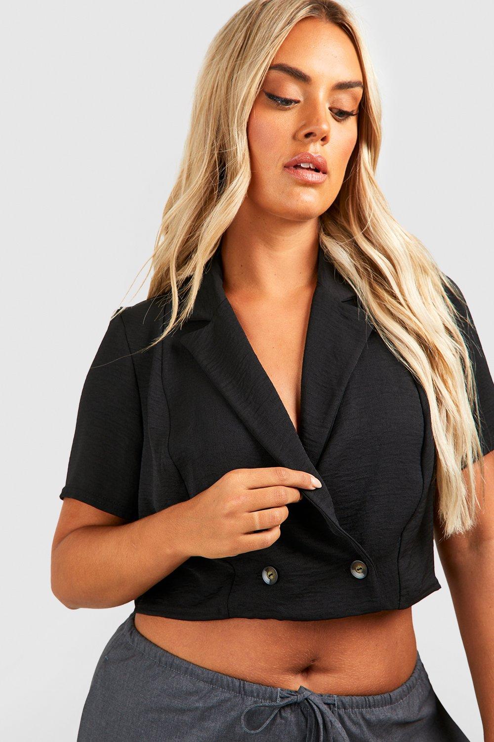 Lightweight plus size on sale blazer