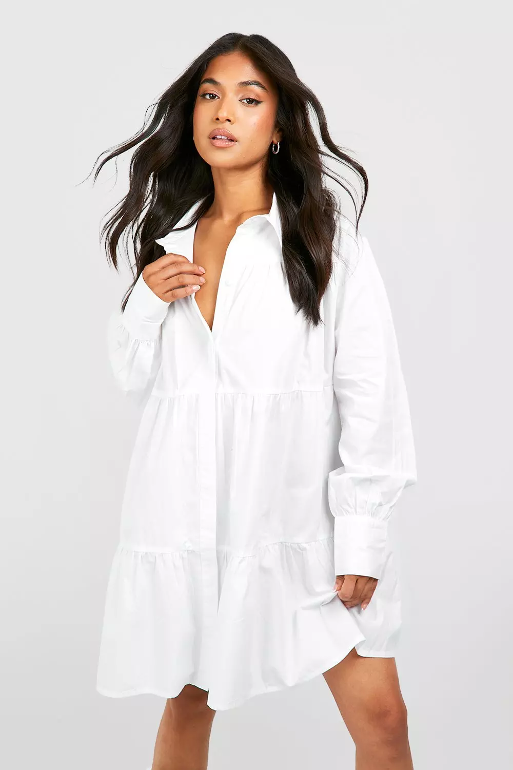 Boohoo petite cheap shirt dress