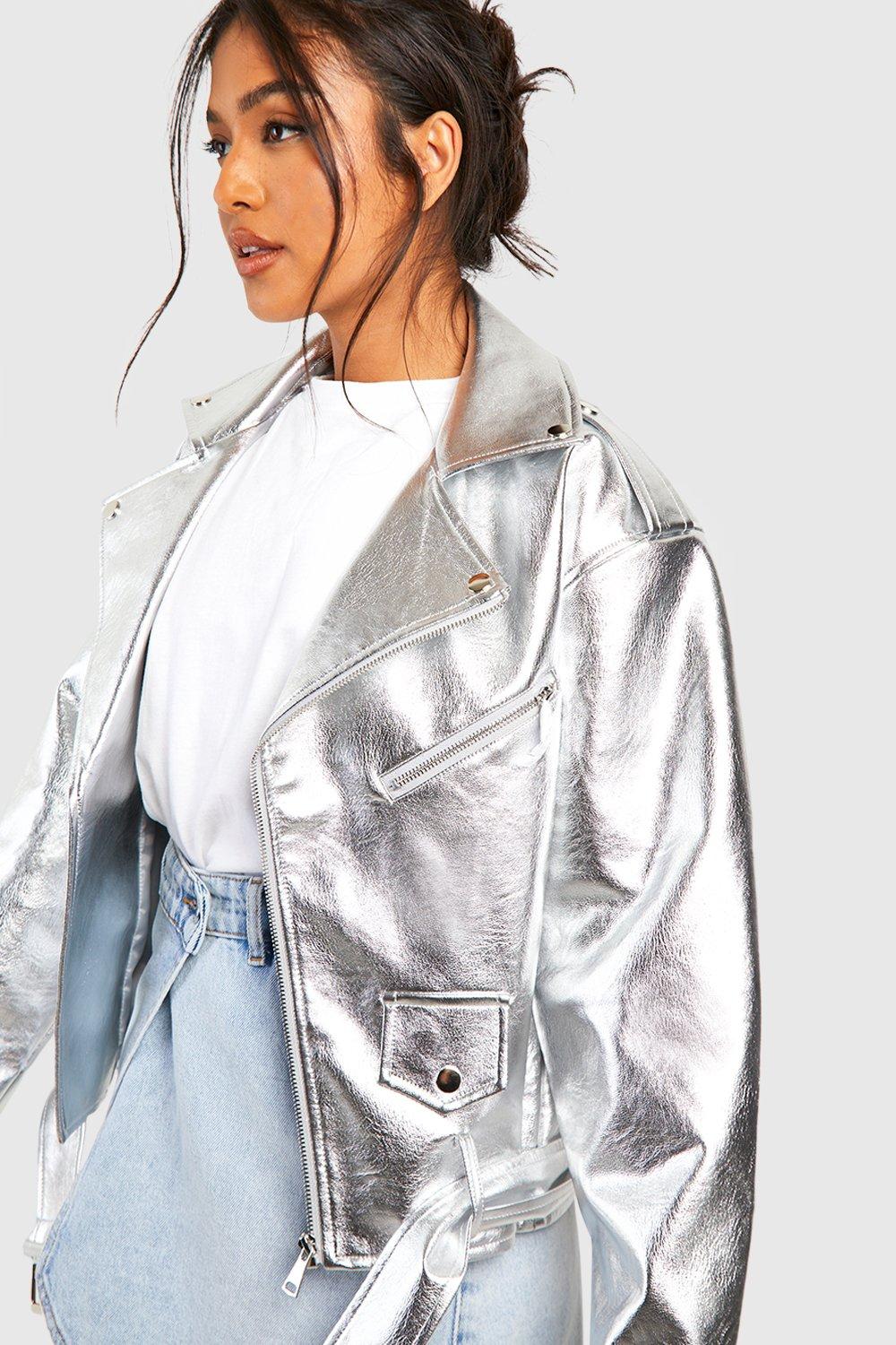 Boohoo silver shop jacket