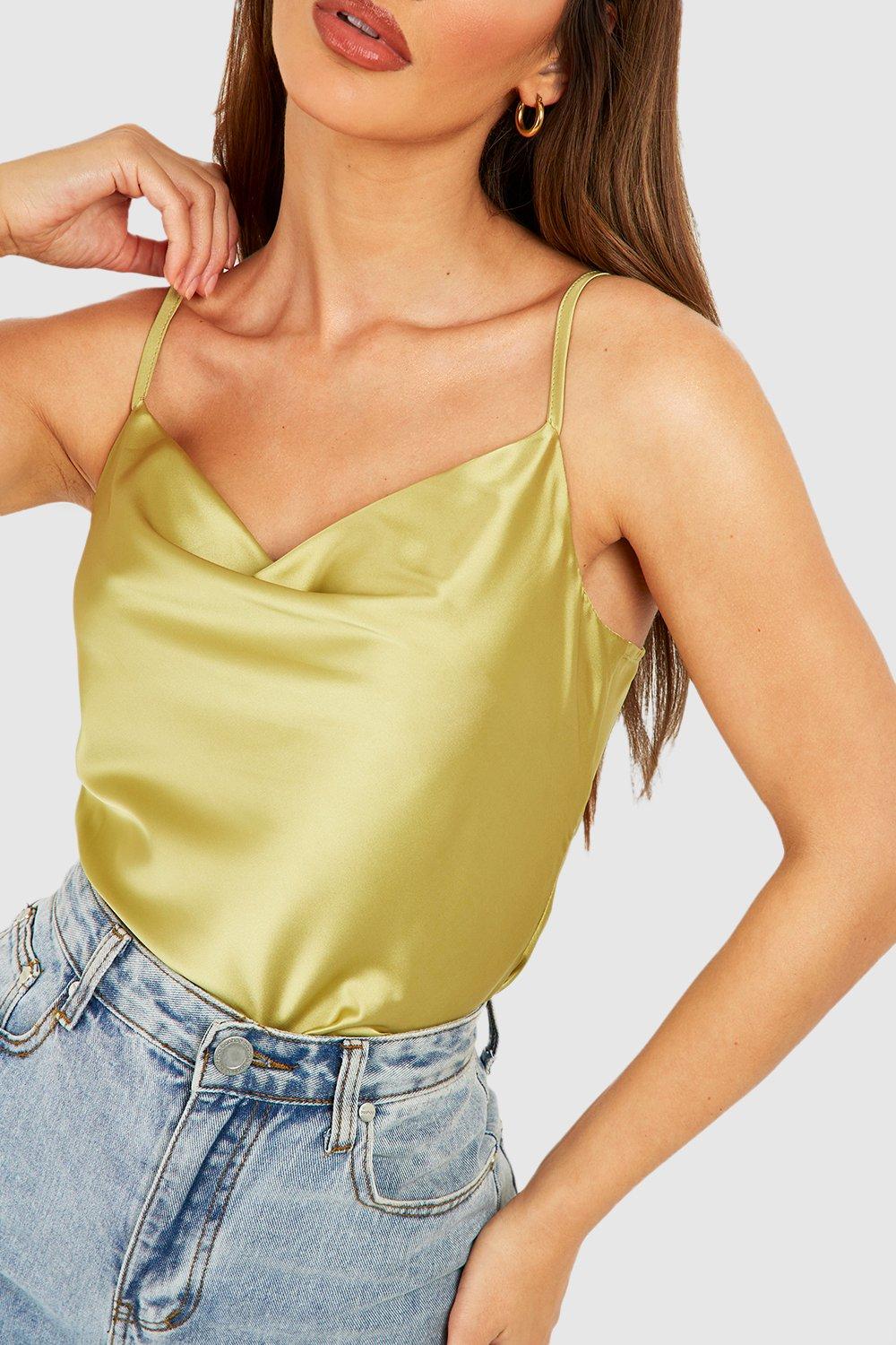 Cowl neck best sale satin cami