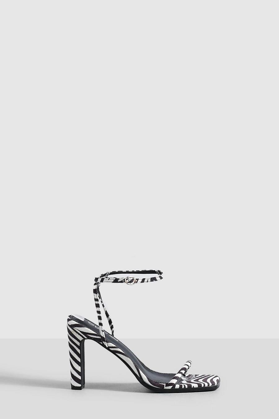 Vestido minimalista minimalista con detalle de rand extendido, Zebra image number 1