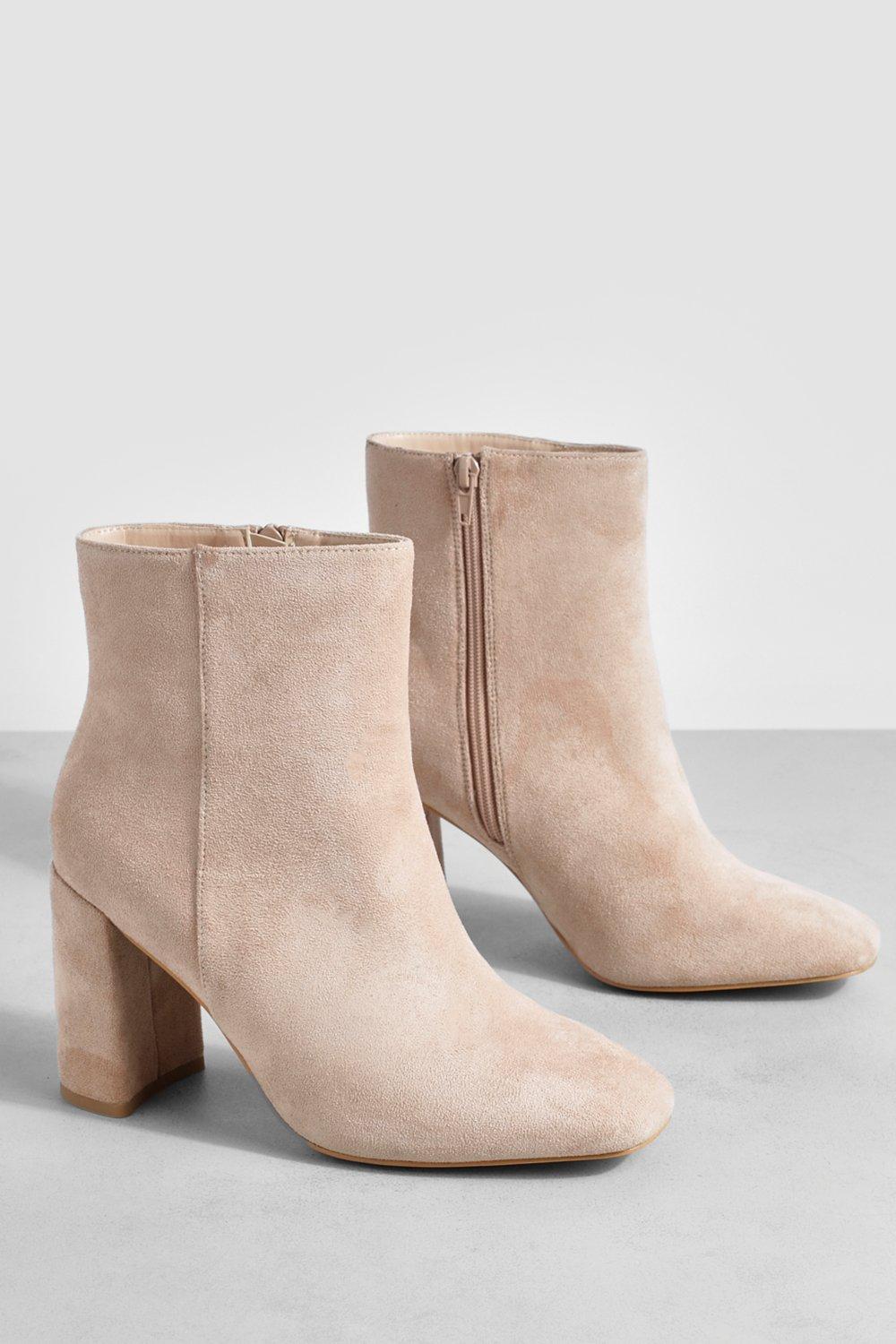 Nude suede ankle boots sale