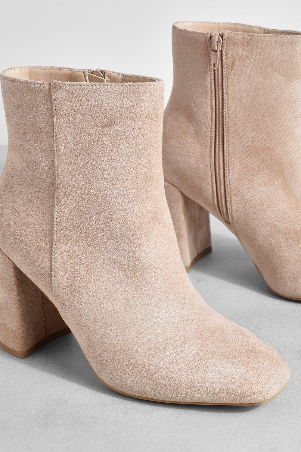 Nude clearance suede booties