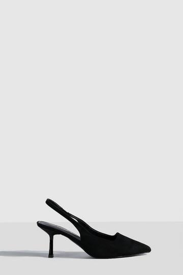 Low Stiletto Slingback Pump black