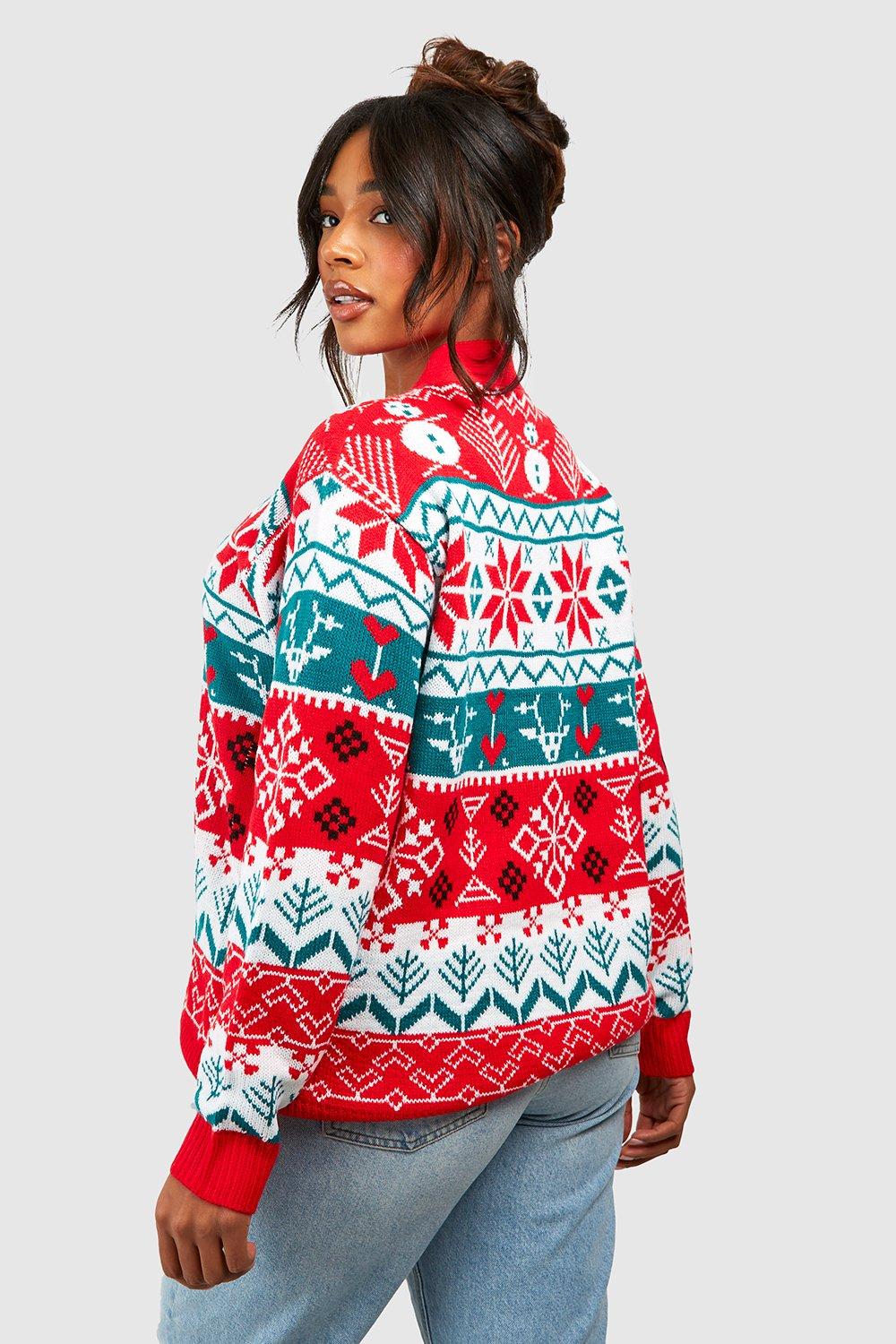 Plus Fairisle Christmas Cardigan | boohoo