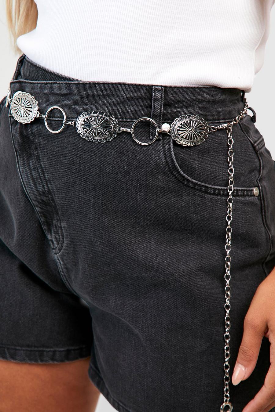 Plus Silver Chain Circle Belt  image number 1