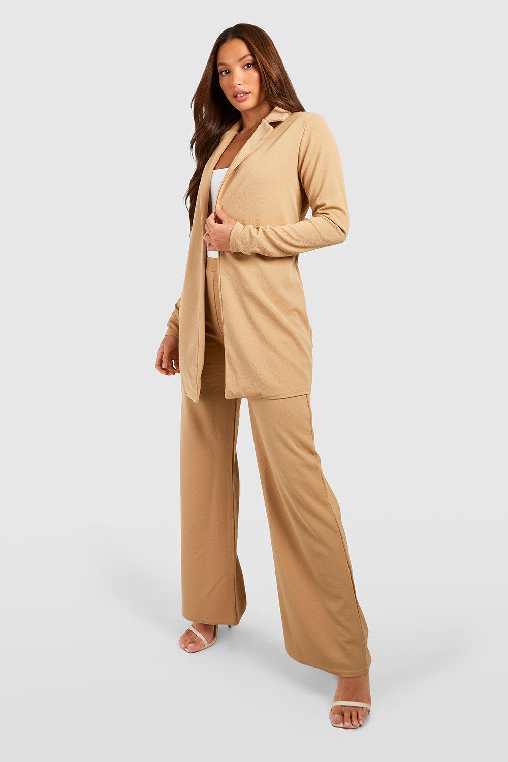 Boohoo on sale camel blazer