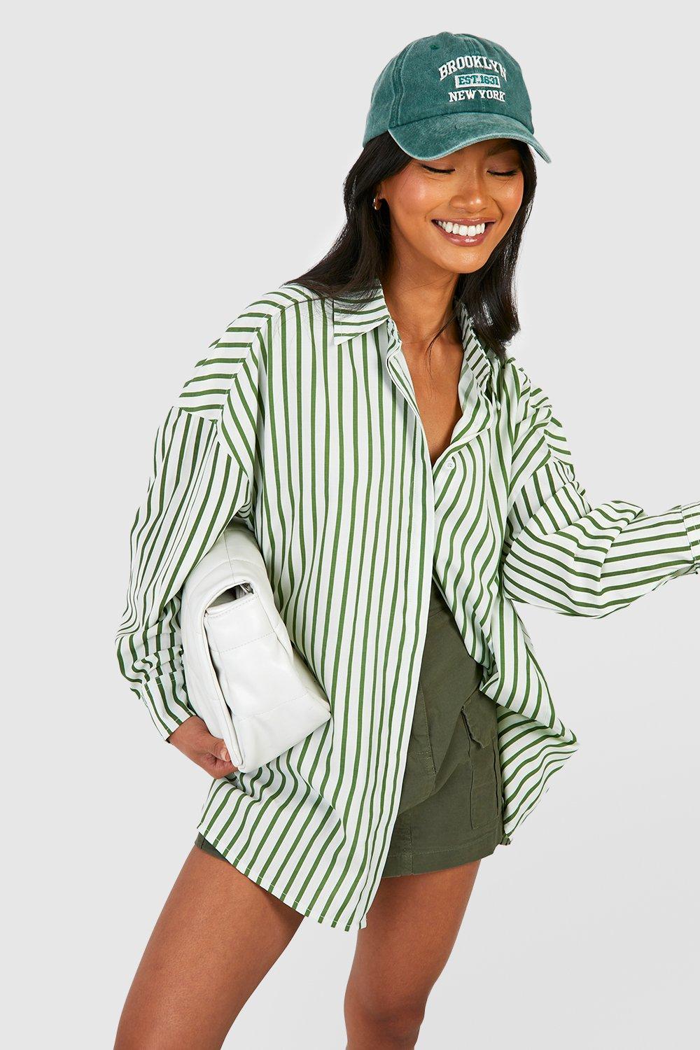 Stripe Drop Shoulder Oversized Shirt