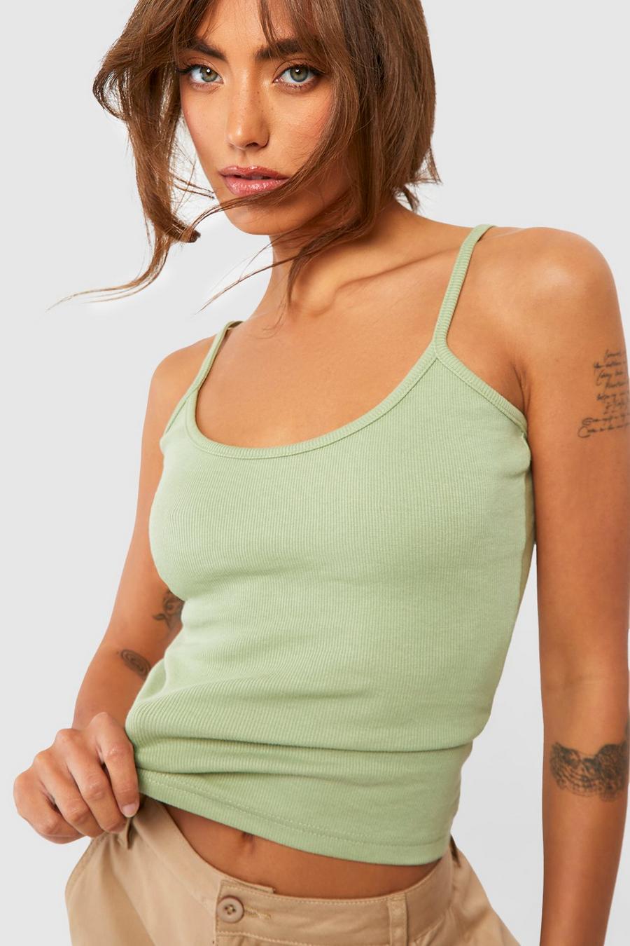 Women Ribbed Knit Sleeveless Crop Top Scoop Neck Slim Fit Cami Top Y2k  Summer Basic Tank Top : : Clothing, Shoes & Accessories