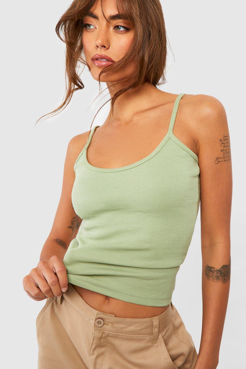 Essential Rib Tank Top - Green