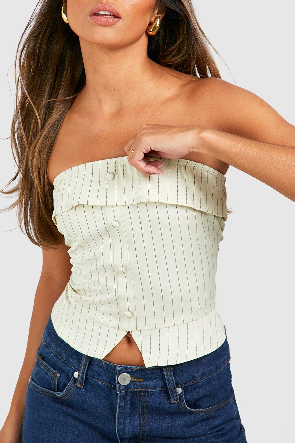 Striped Shoulder Corset