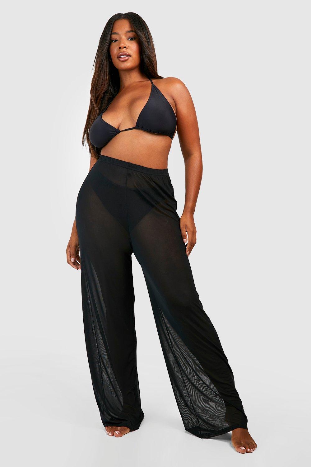 Plus size mesh swim pants on sale