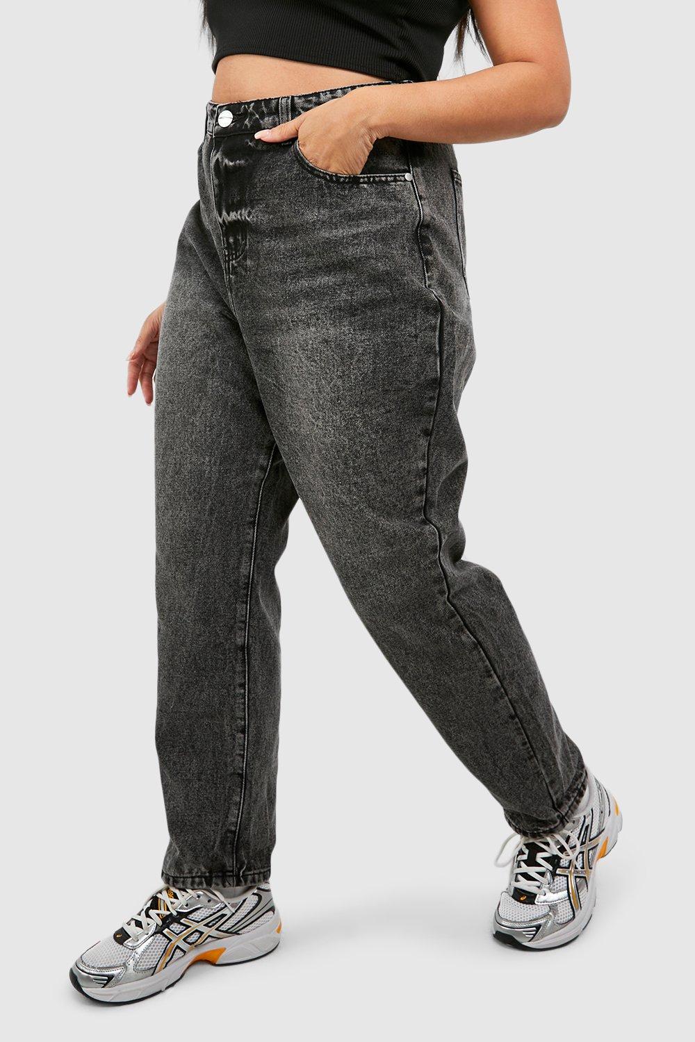 Jean mum noir hot sale