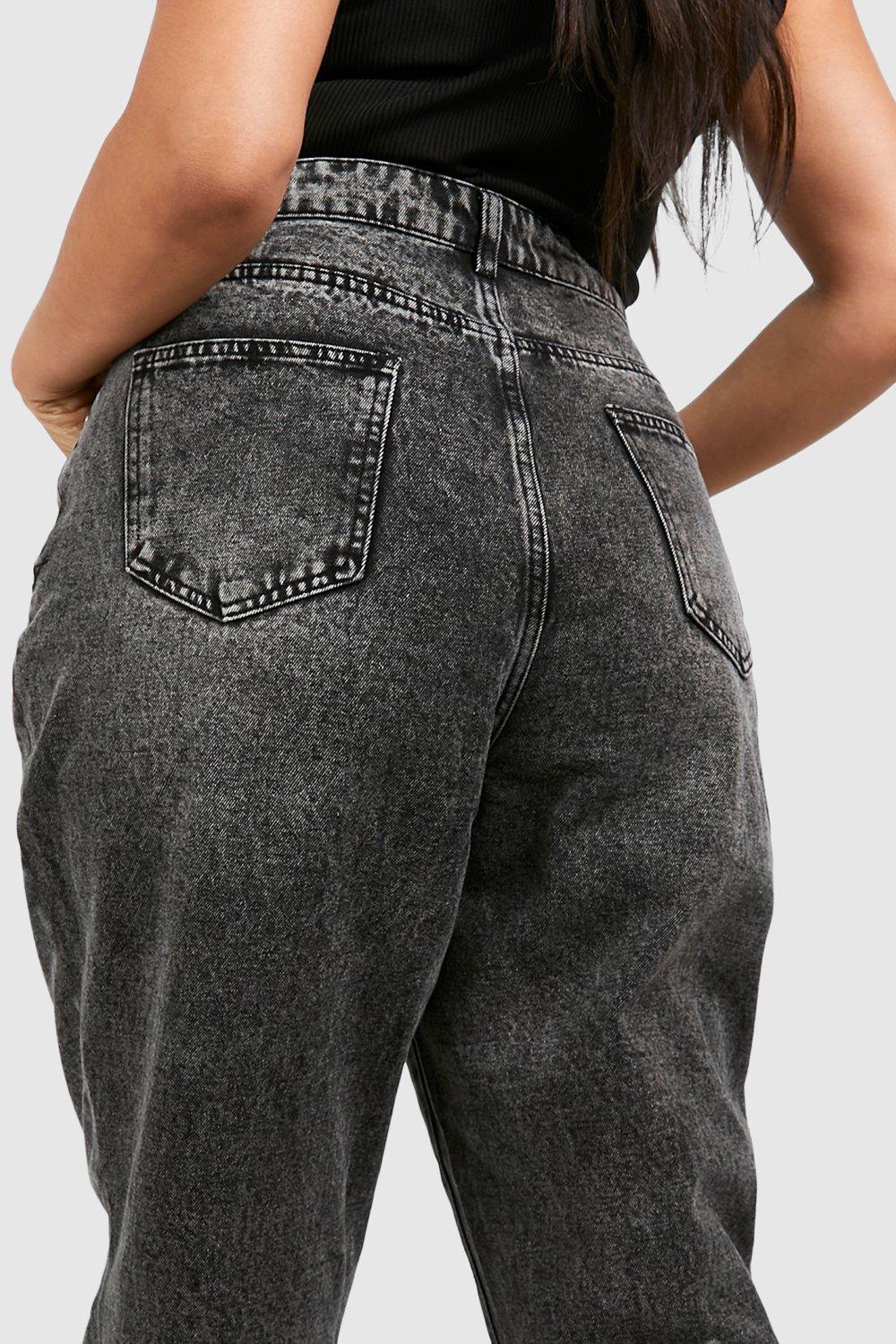 Black washed mom deals jeans