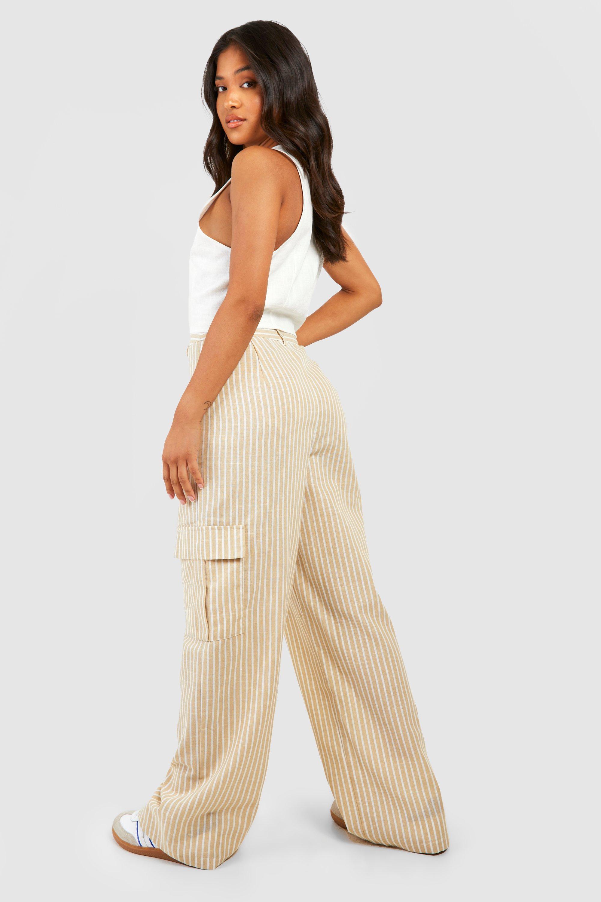 Pinstripe best sale cargo trousers