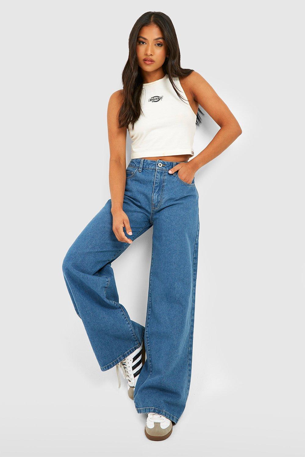 Women's Petite Basics Wide Leg Jean