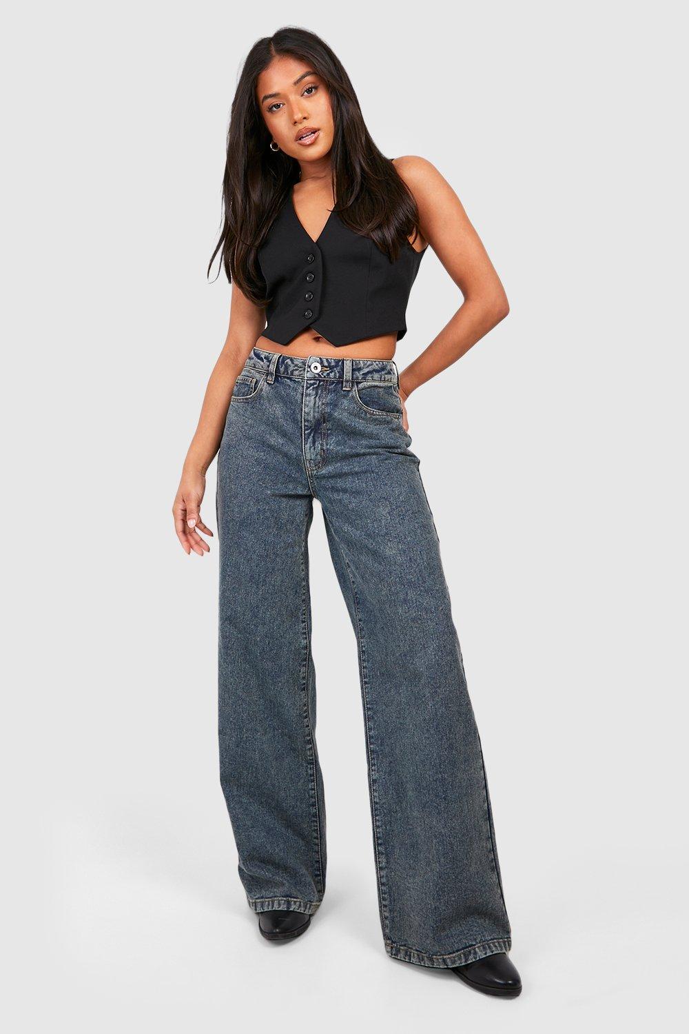 Petite High-Rise Wide-Leg Jean