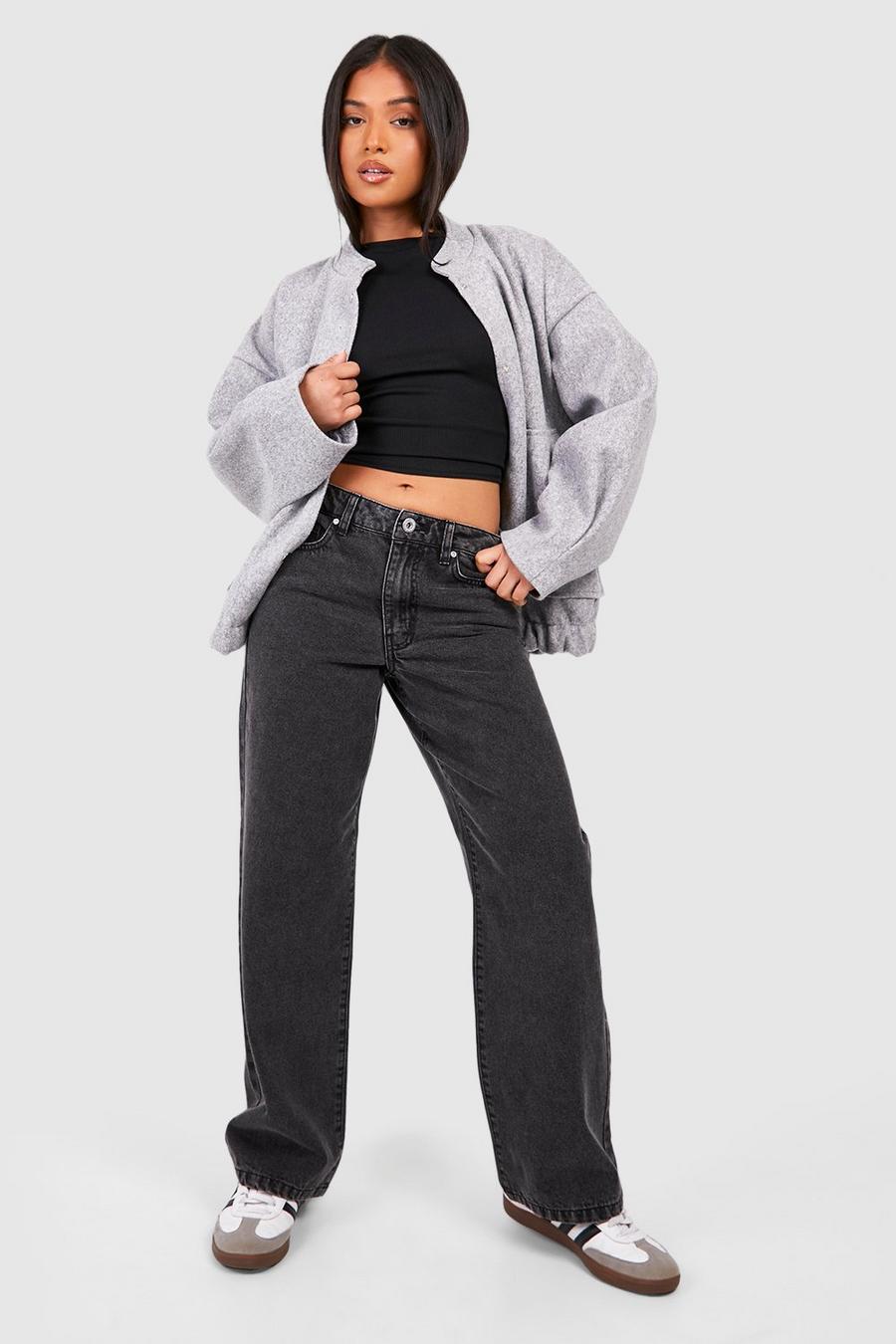 Jeans Petite Basics in taglio maschile, Black image number 1