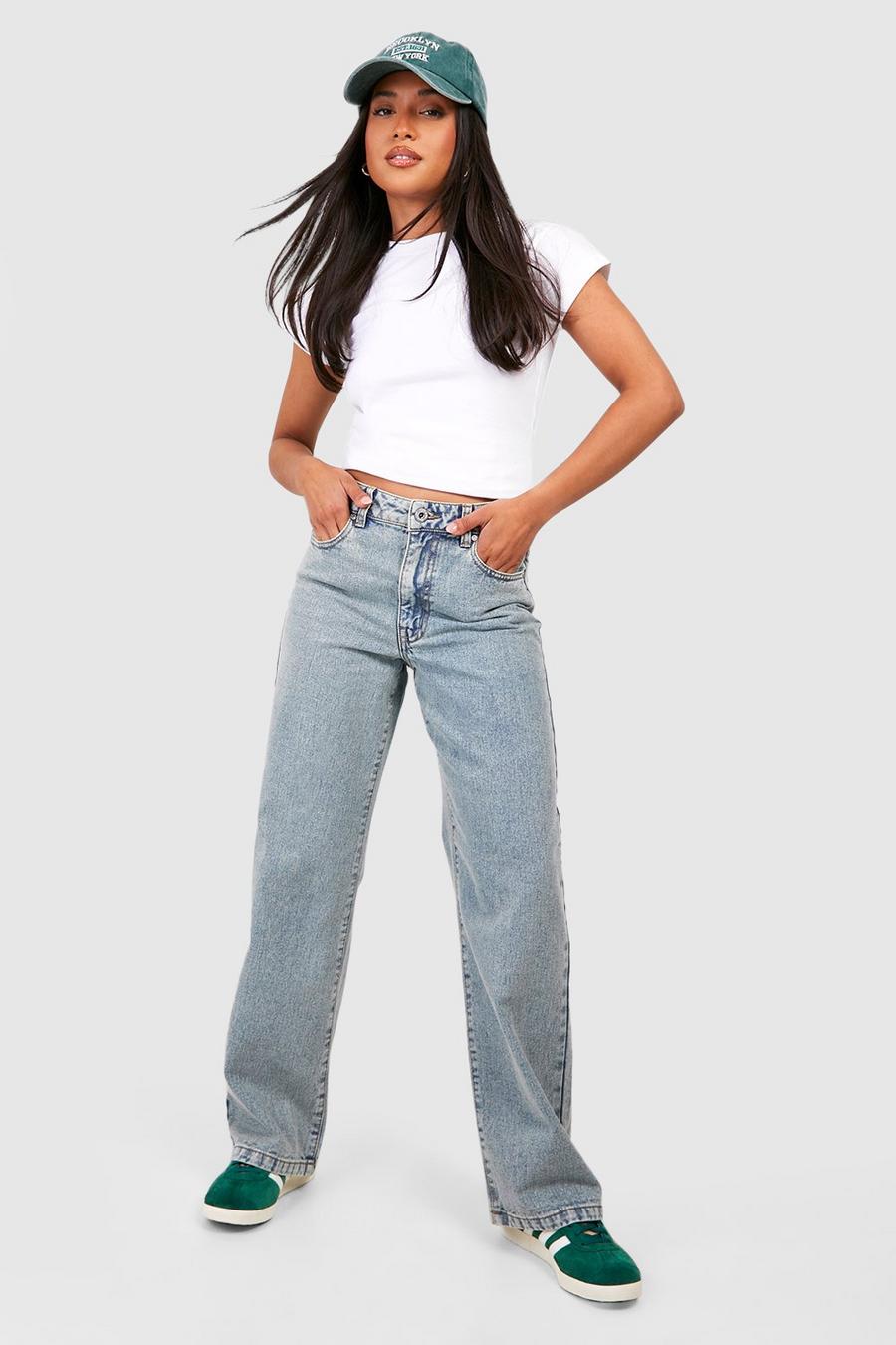 Womens Elastic Waist Jeans Petite