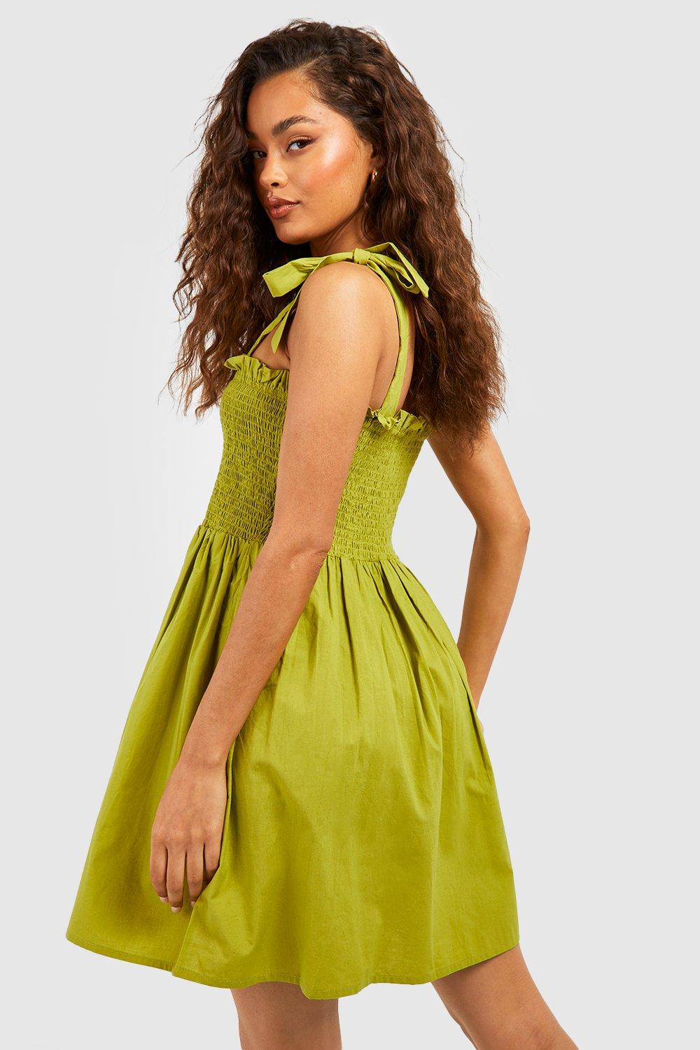 Olive green skater on sale dress