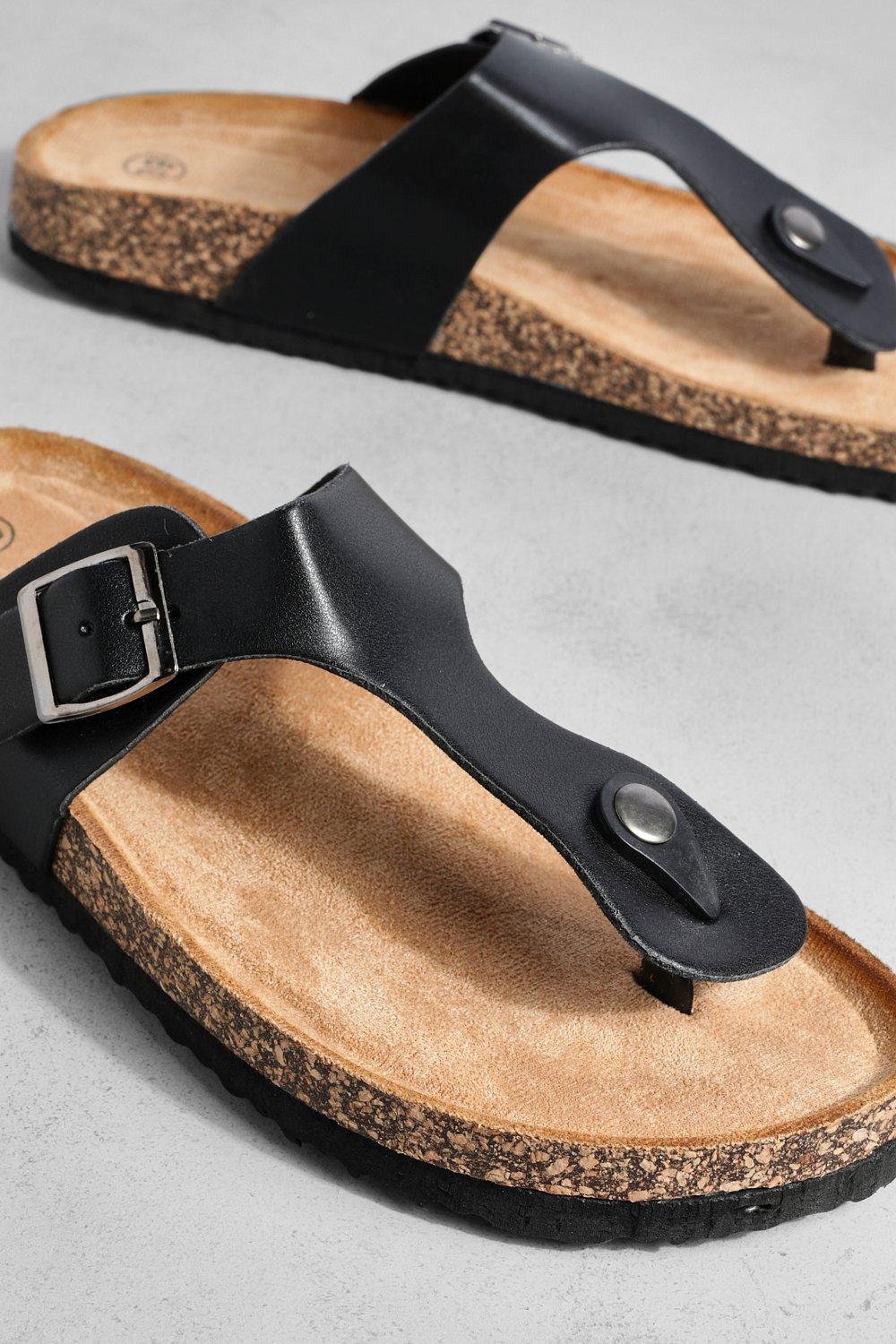 Leather footbed flip sales flops