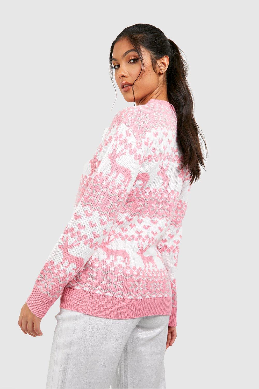 Womens pink clearance christmas jumper