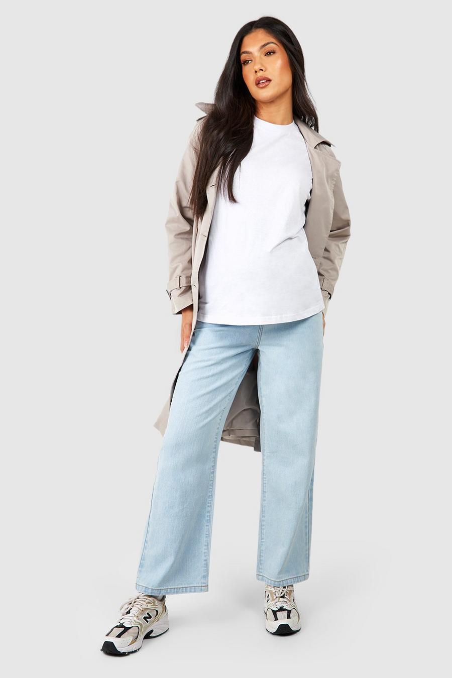Maternity Over Bump Wide Leg Jeans