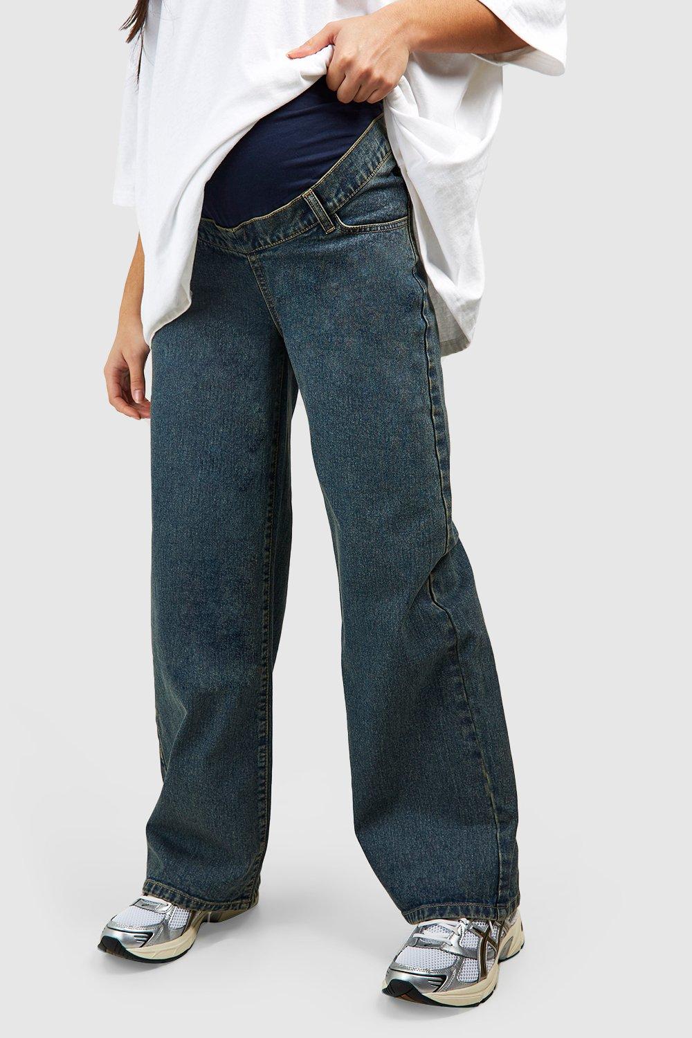 Maternity Over Bump Wide Leg Jeans