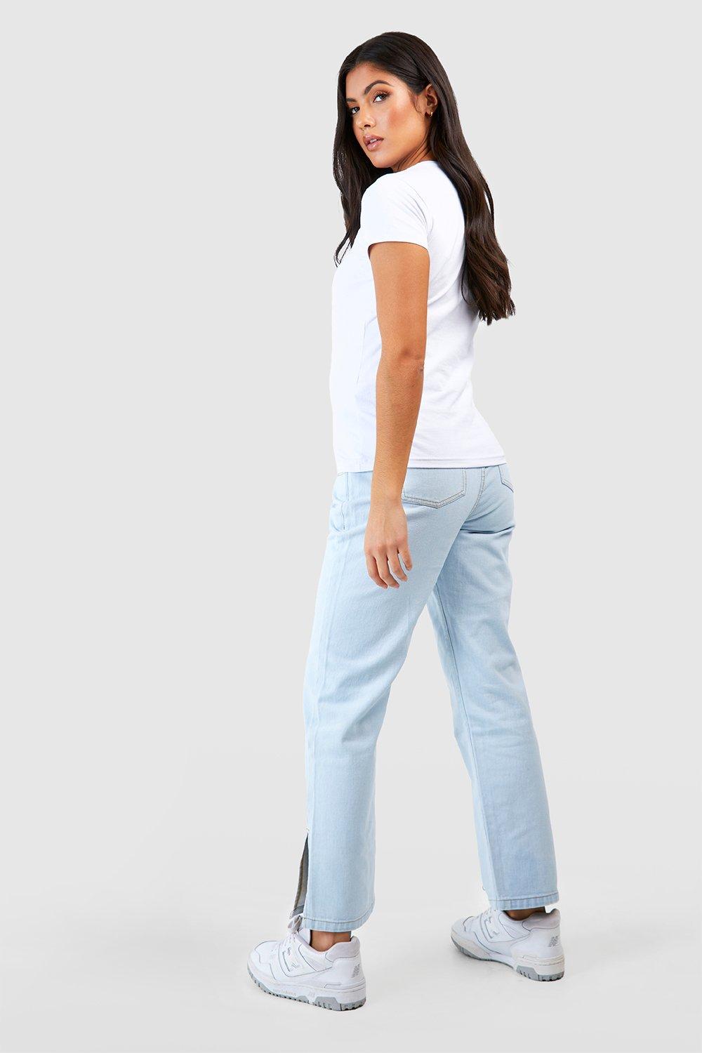 Maternity Over Bump Split Straight Leg Jeans