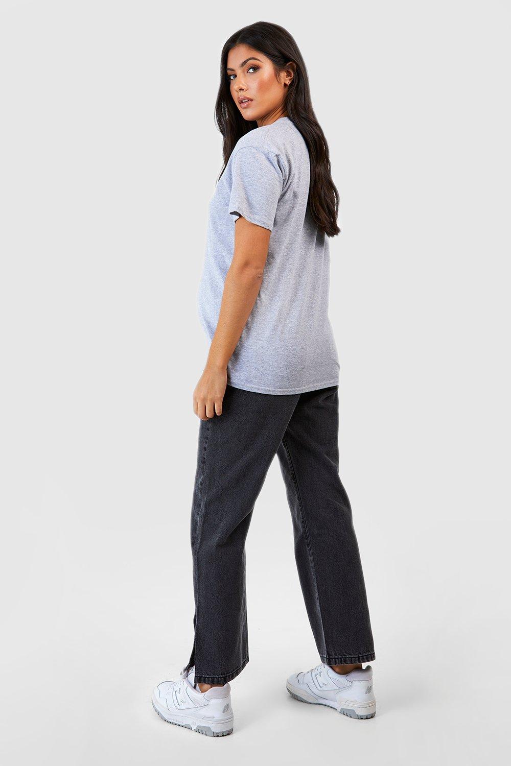 Maternity Over Bump Split Straight Leg Jeans