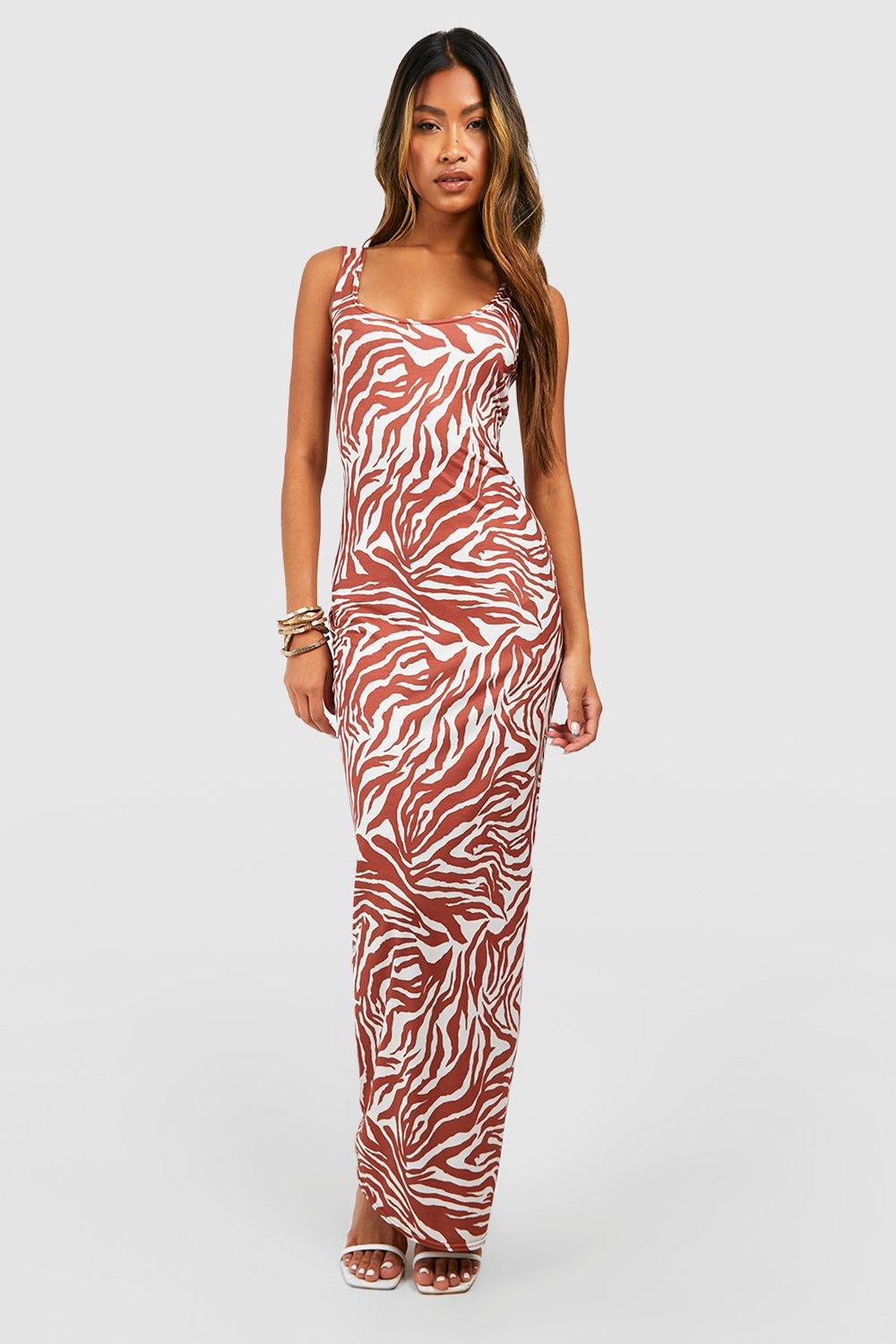 Boohoo tiger print discount dress