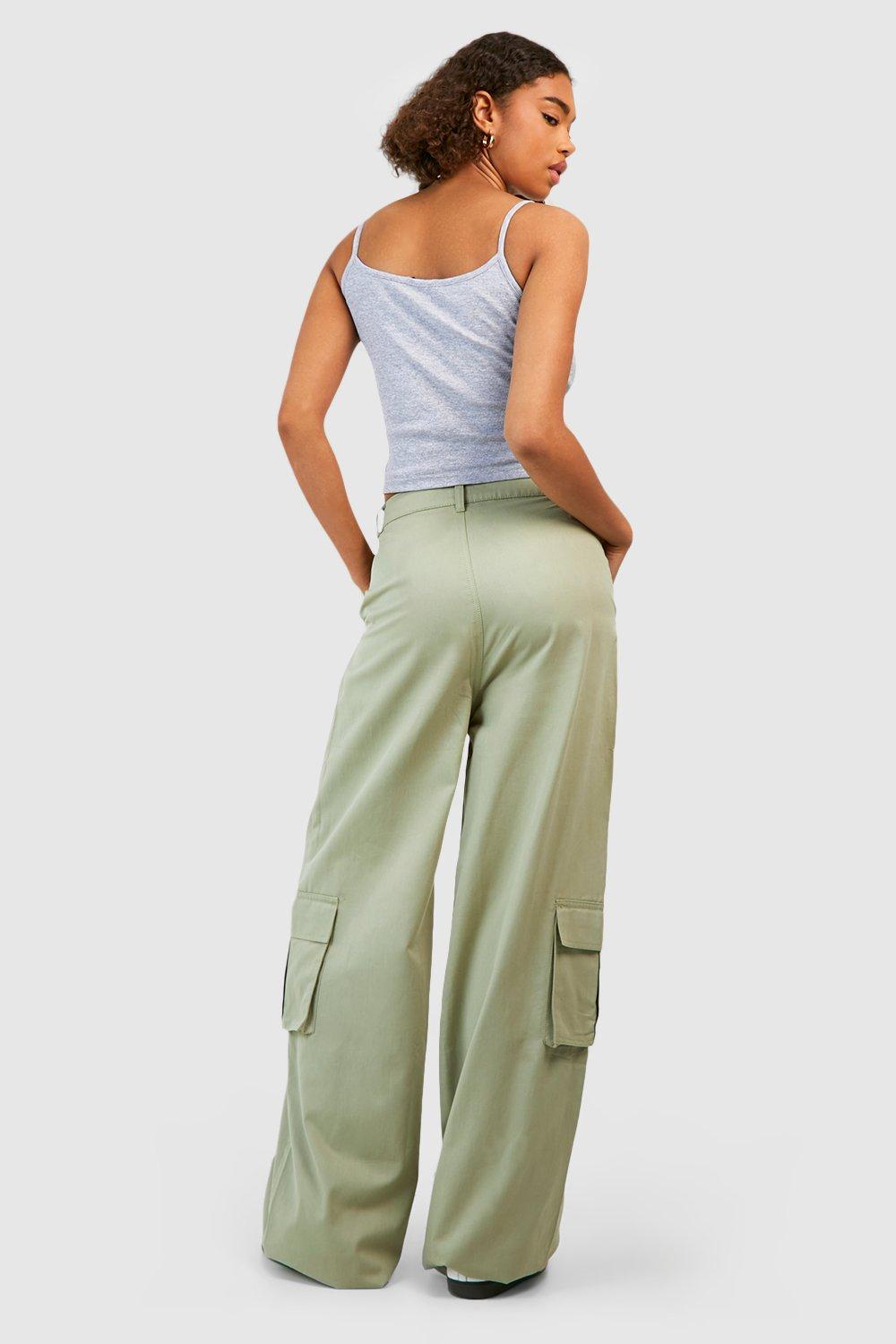 Twill cargo trousers - Green - Ladies