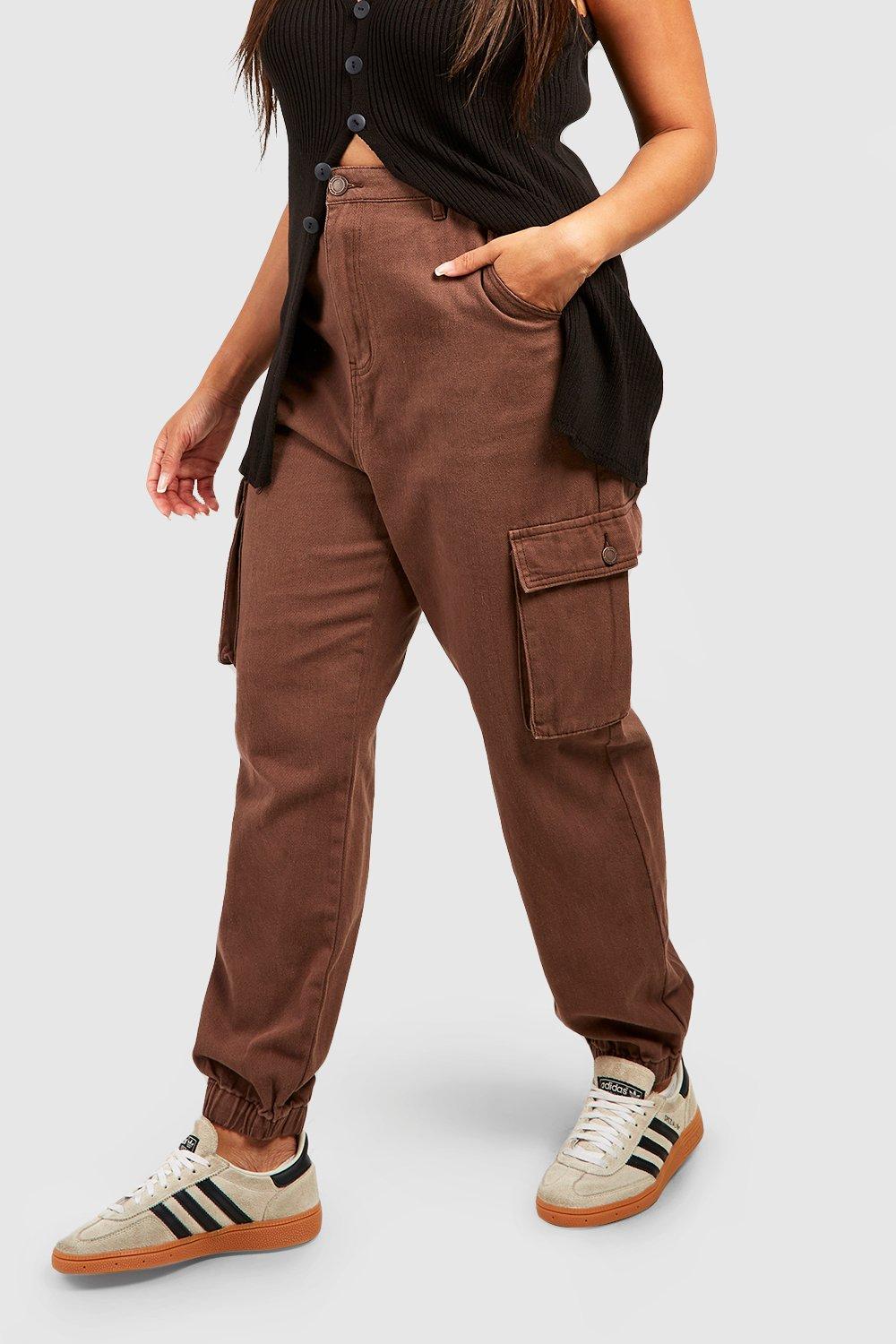 Influence Plus joggers co-ord in chocolate brown