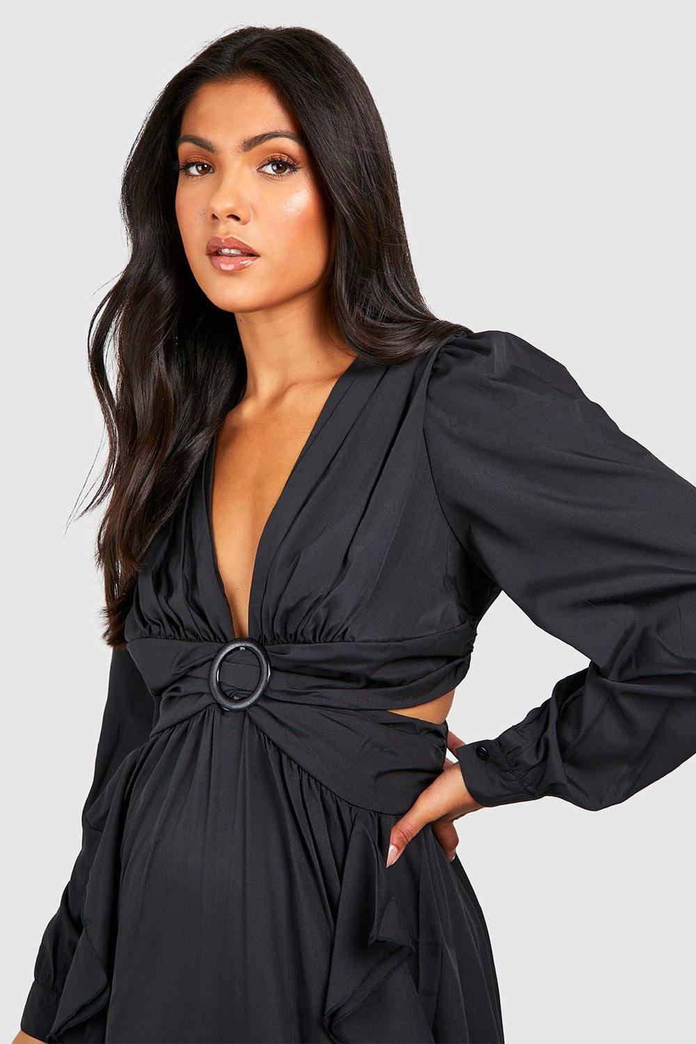 Boohoo black maxi on sale dress