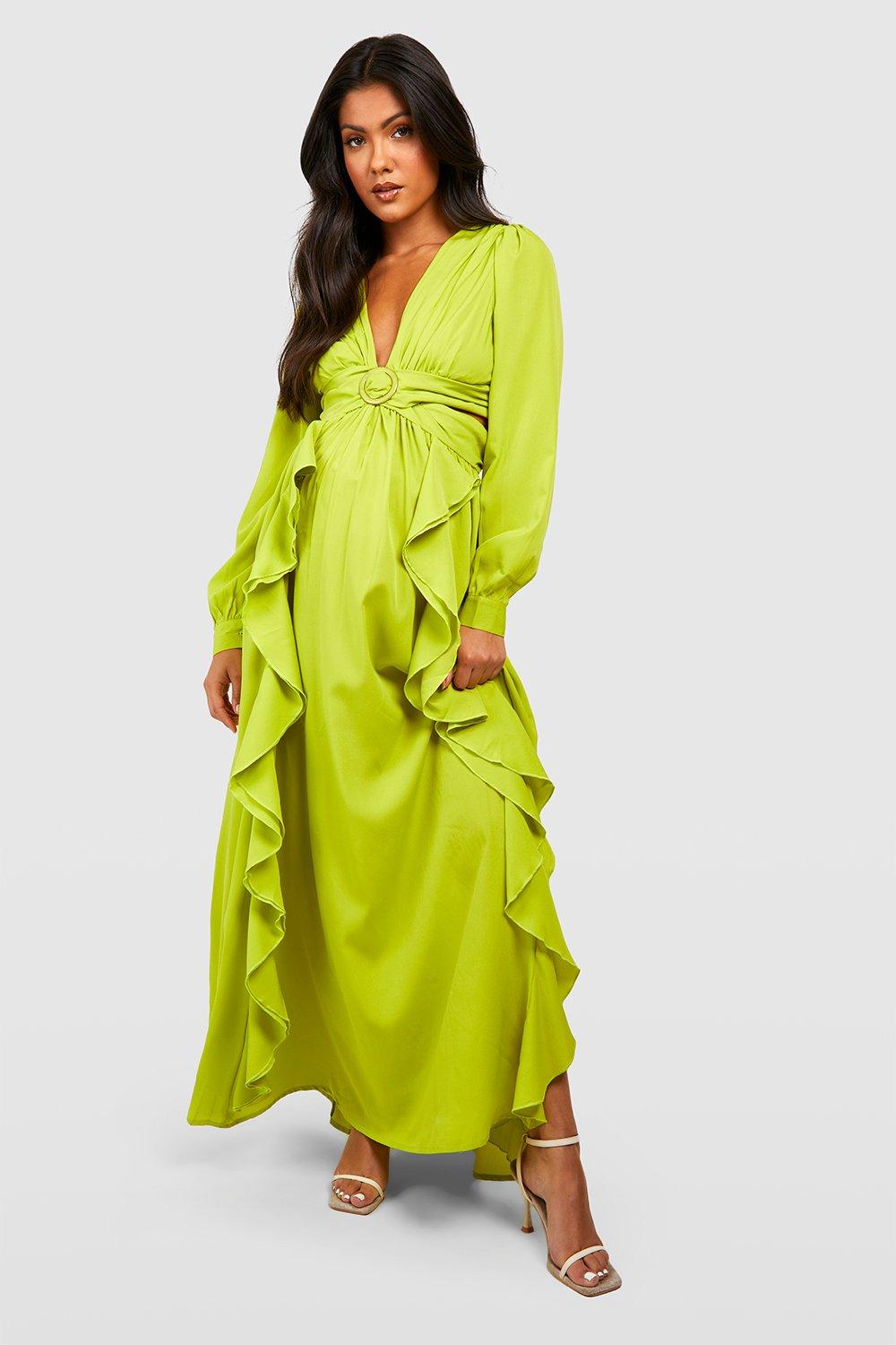 Lime green maternity outlet dress