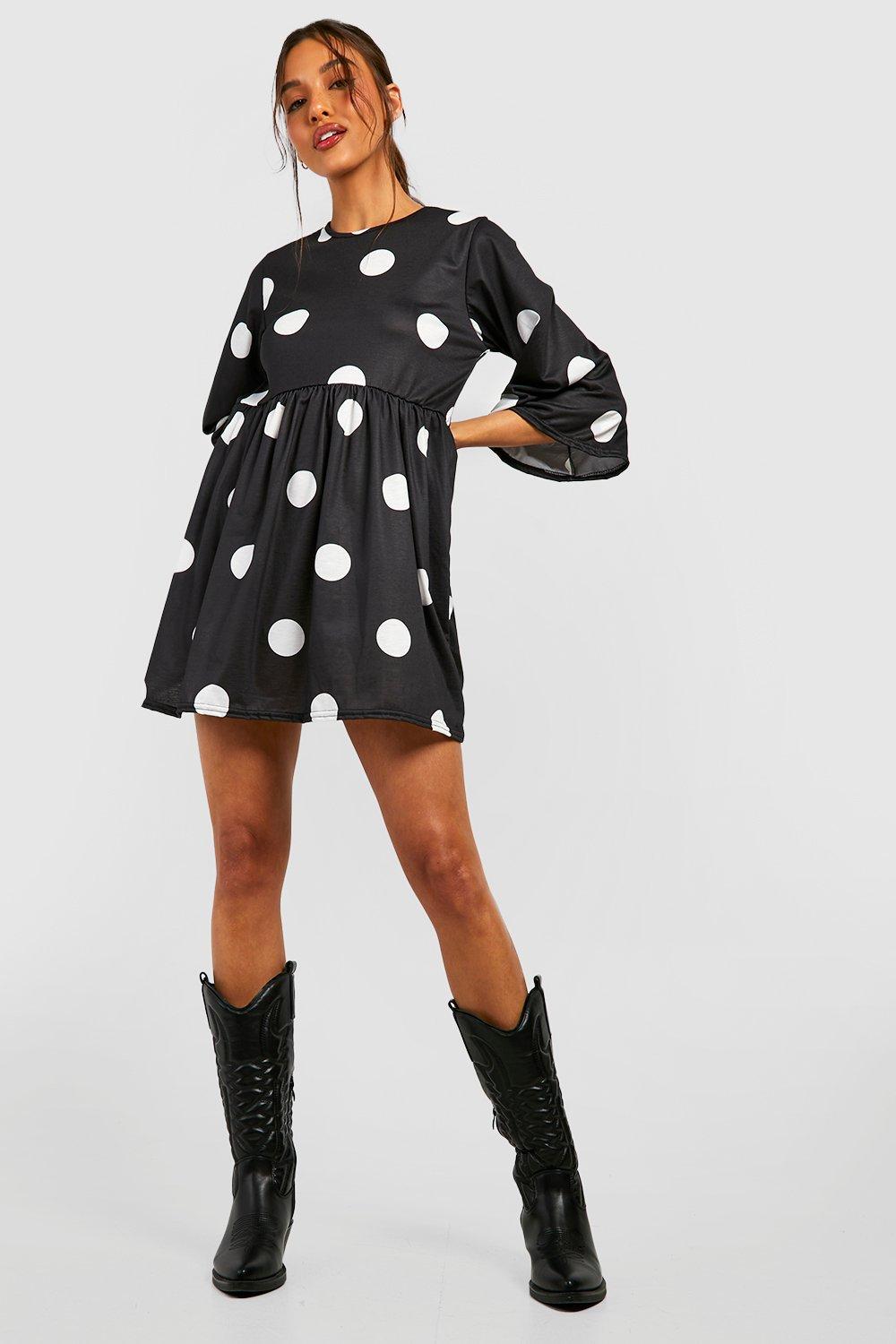 Robe a pois discount boohoo