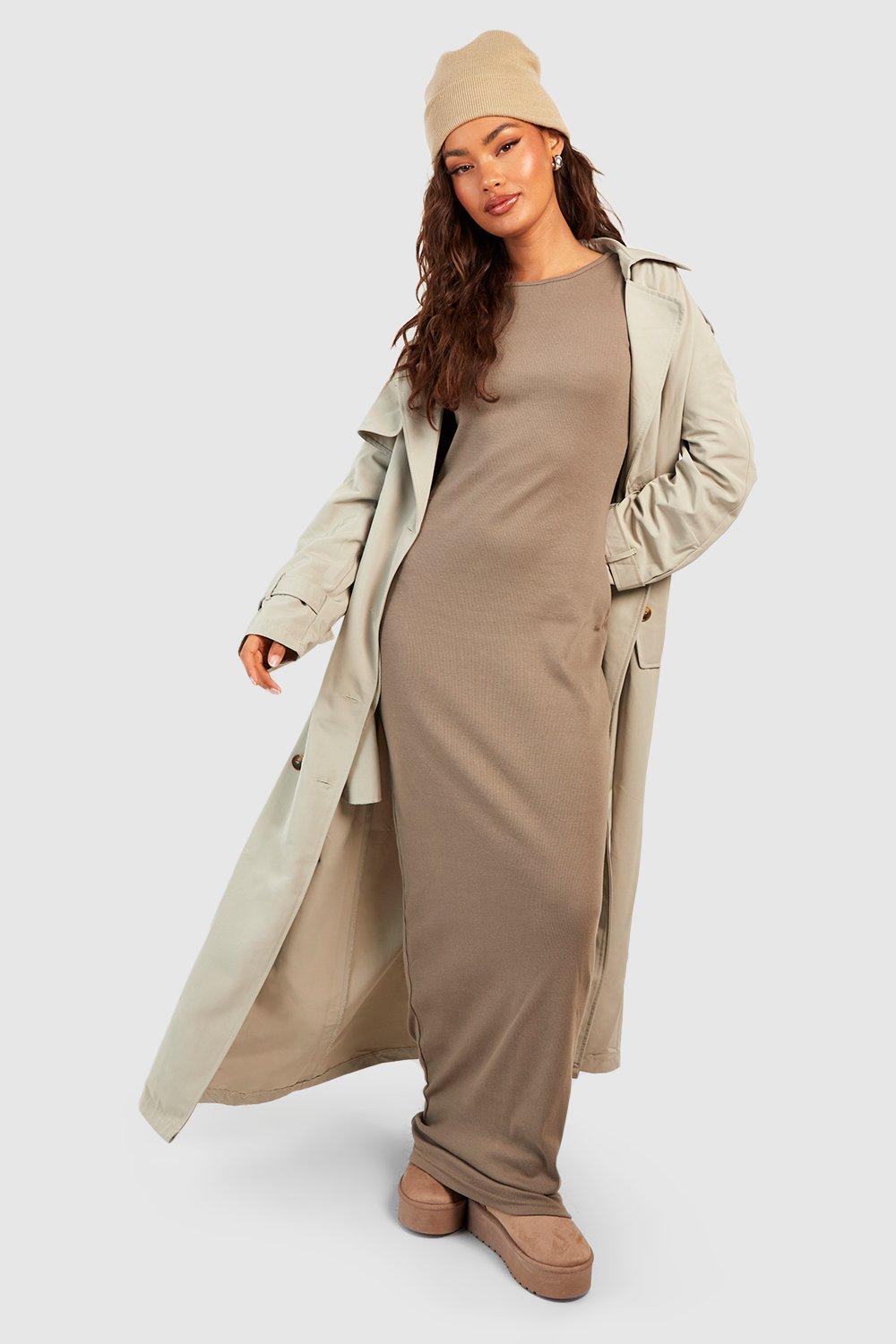 Round neck long sleeve maxi dress sale