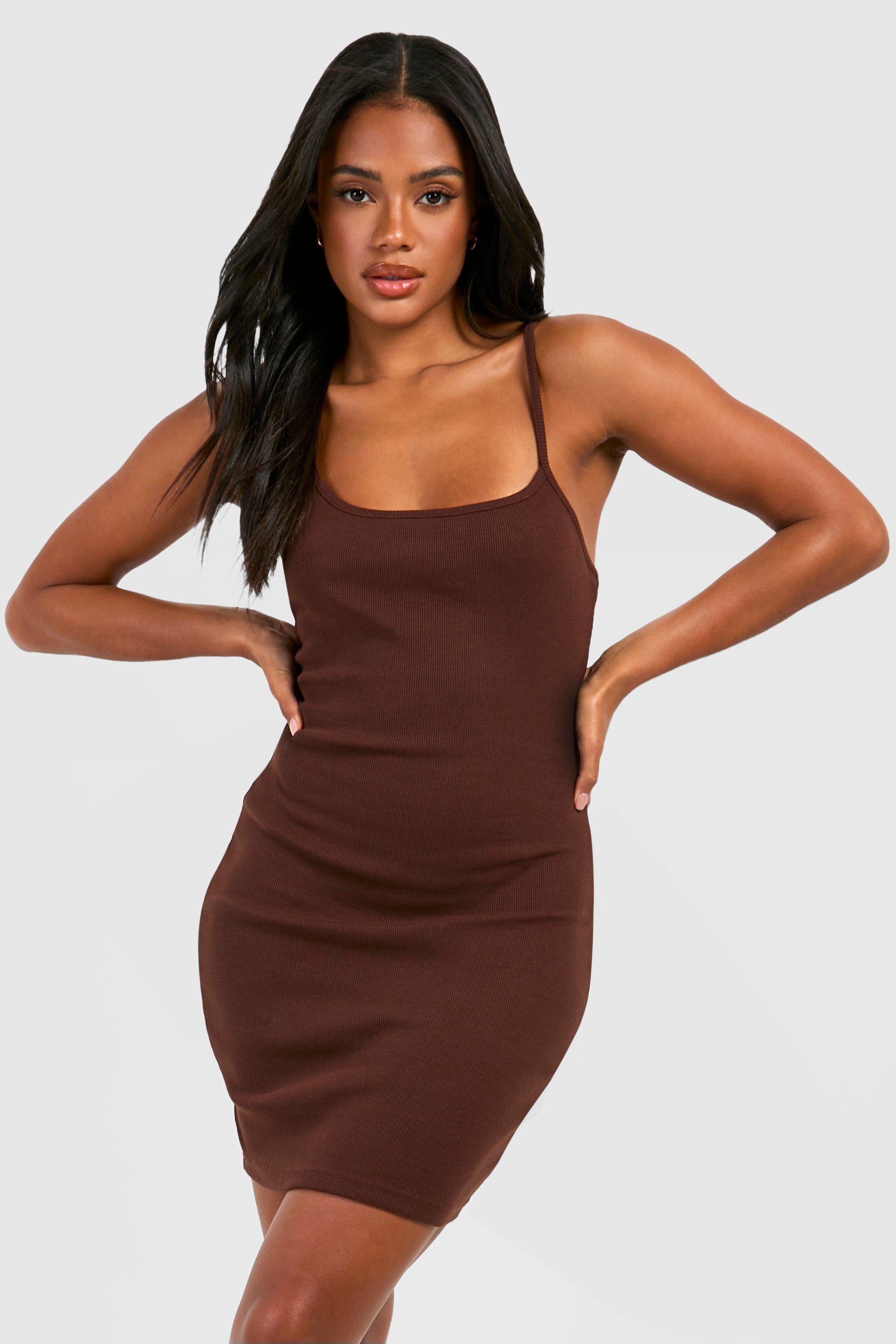 Brown bodycon dresses | boohoo US