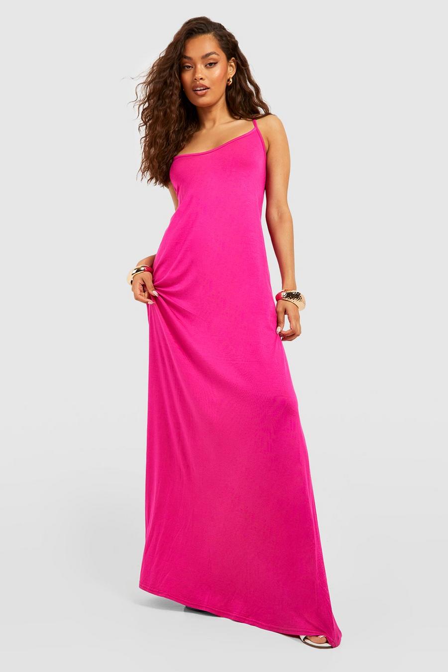 Hot pink Trapeze Strappy Maxi Dress