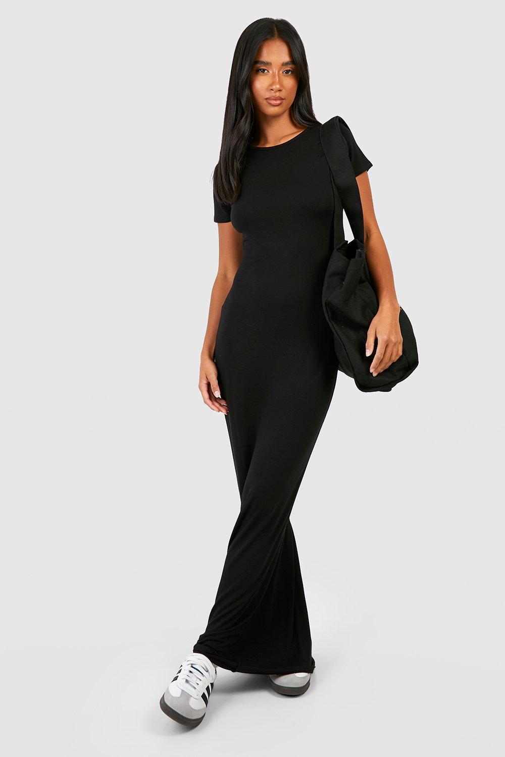 Petite black outlet maxi dress uk