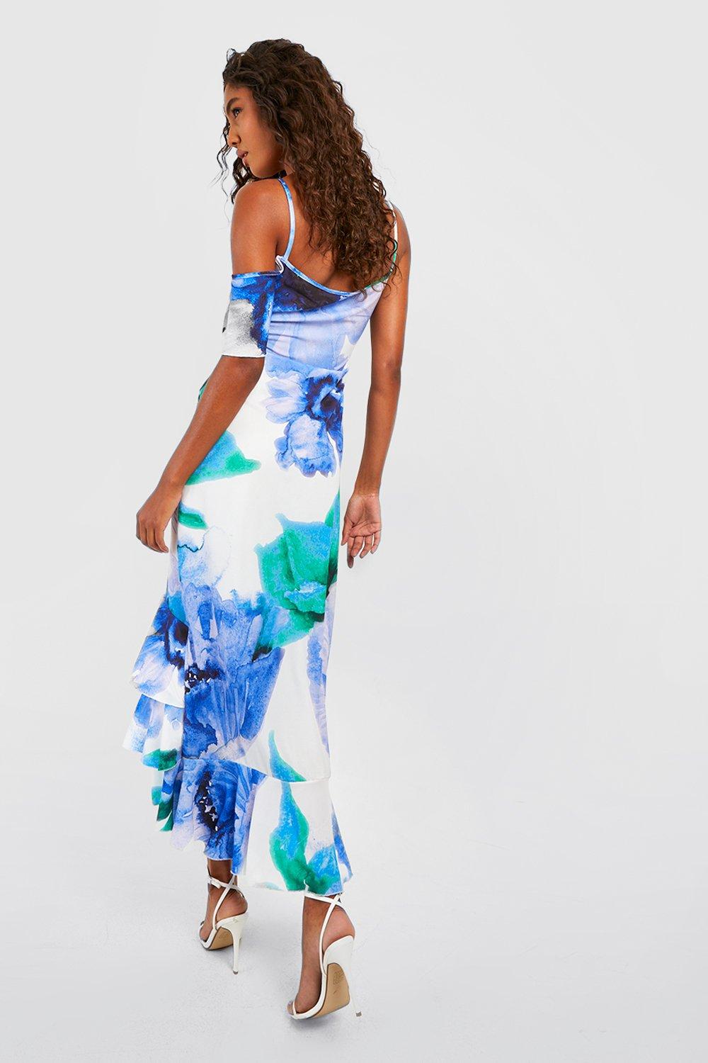 Lipsy floral hotsell ruffle maxi dress