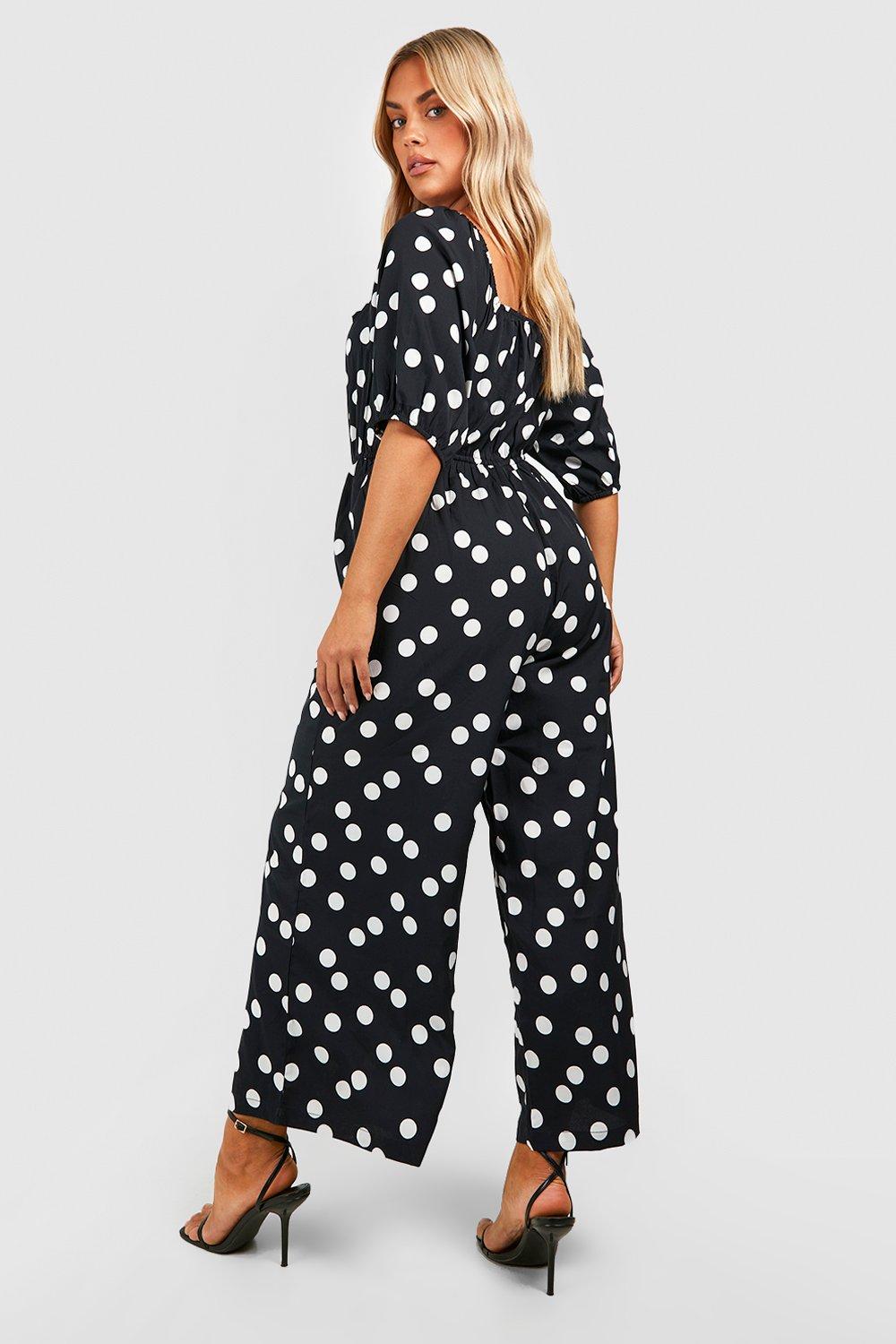 Boohoo polka cheap dot jumpsuit