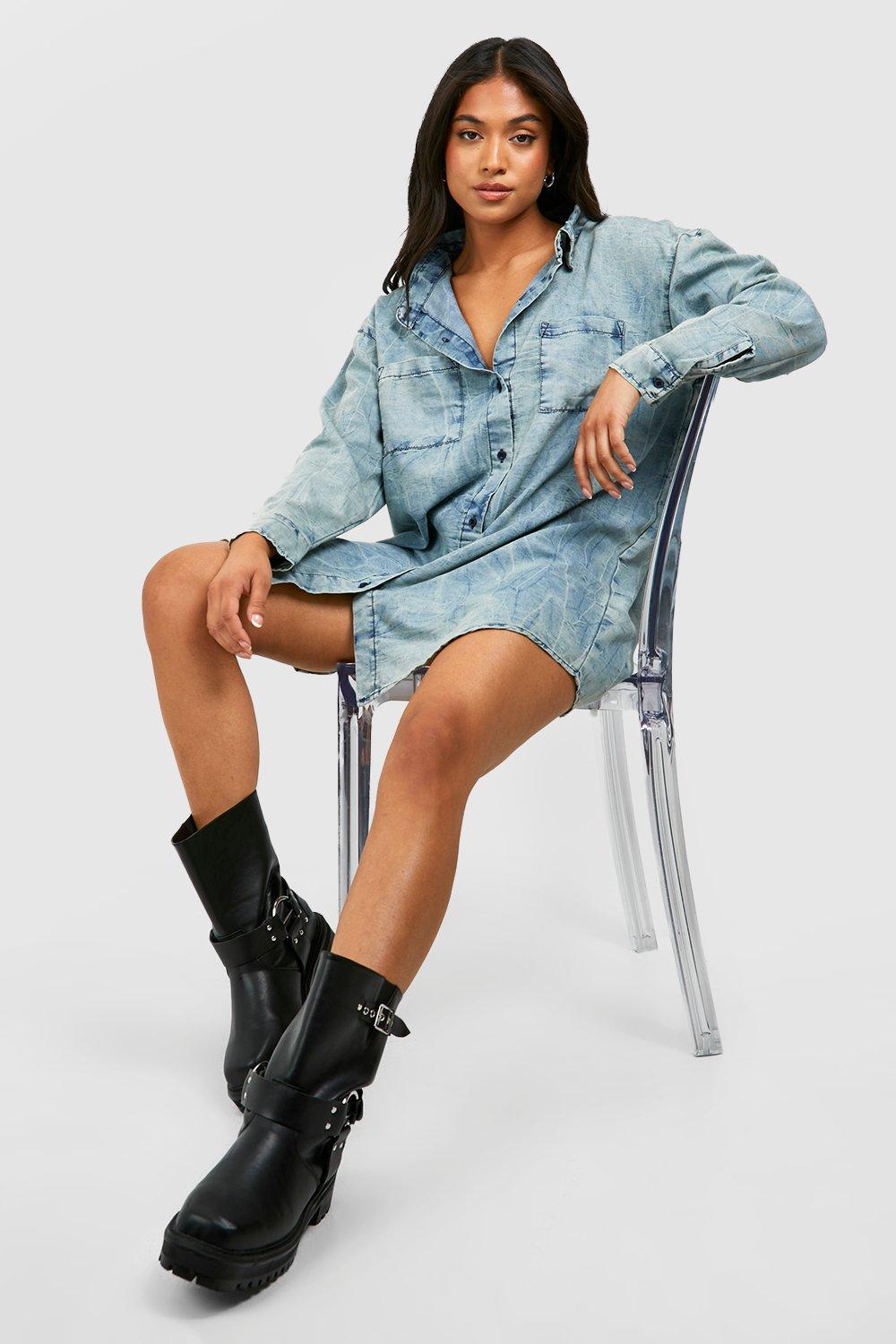 Boohoo robe jean sale