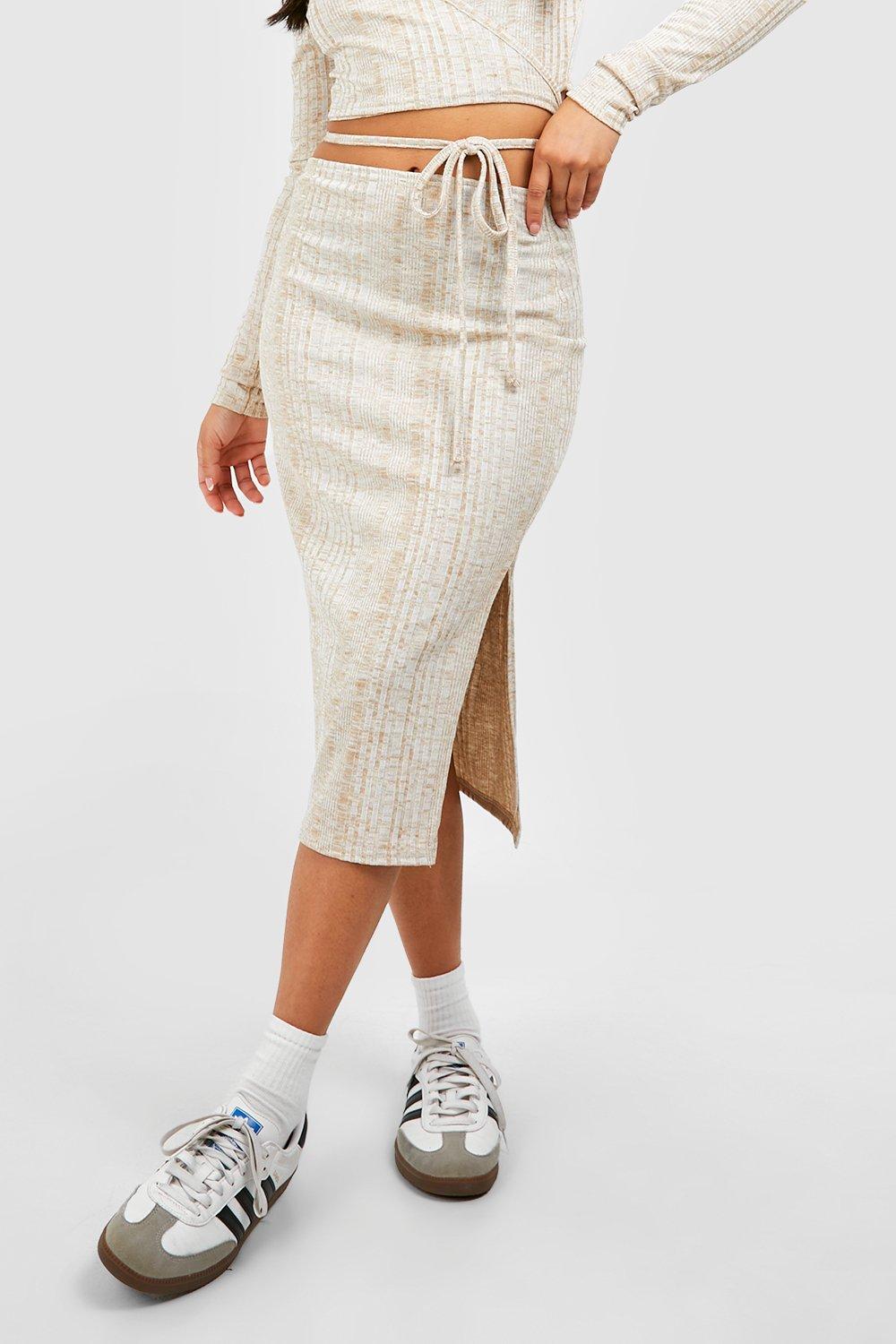 Midi knit shop skirt sneakers