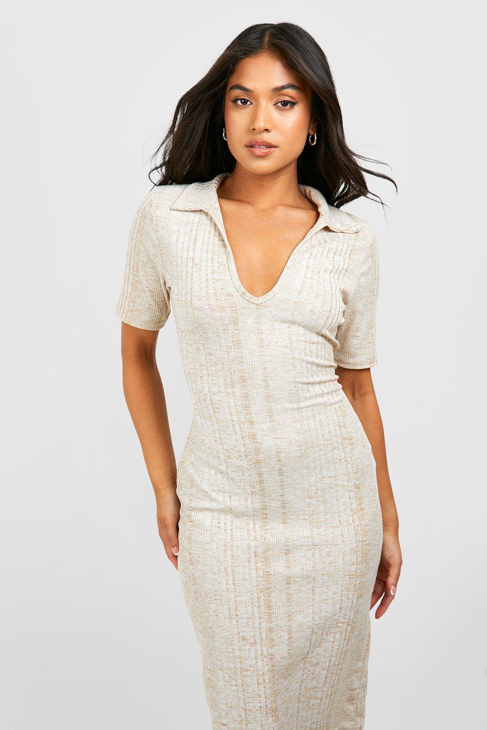 Boohoo cream cheap dress